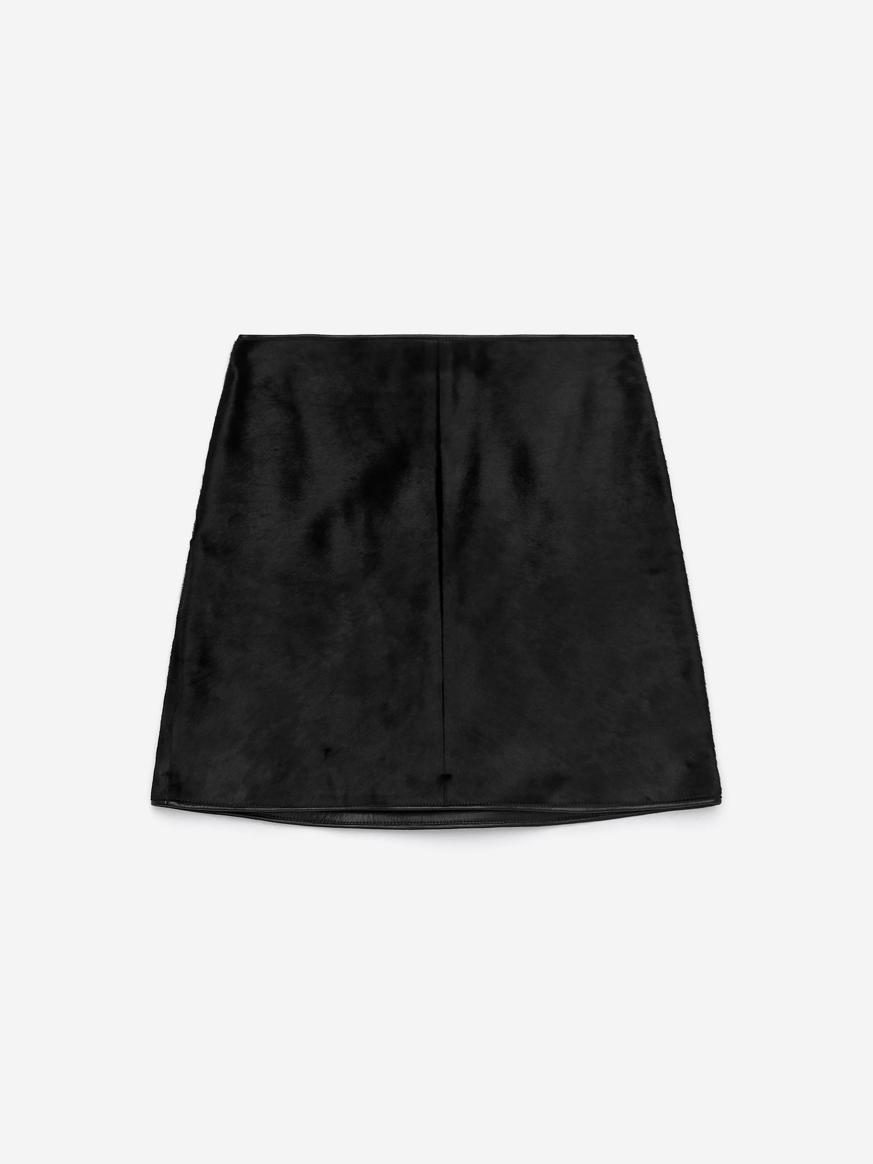 Pony Hair-Effect Mini Skirt-#272627-16407