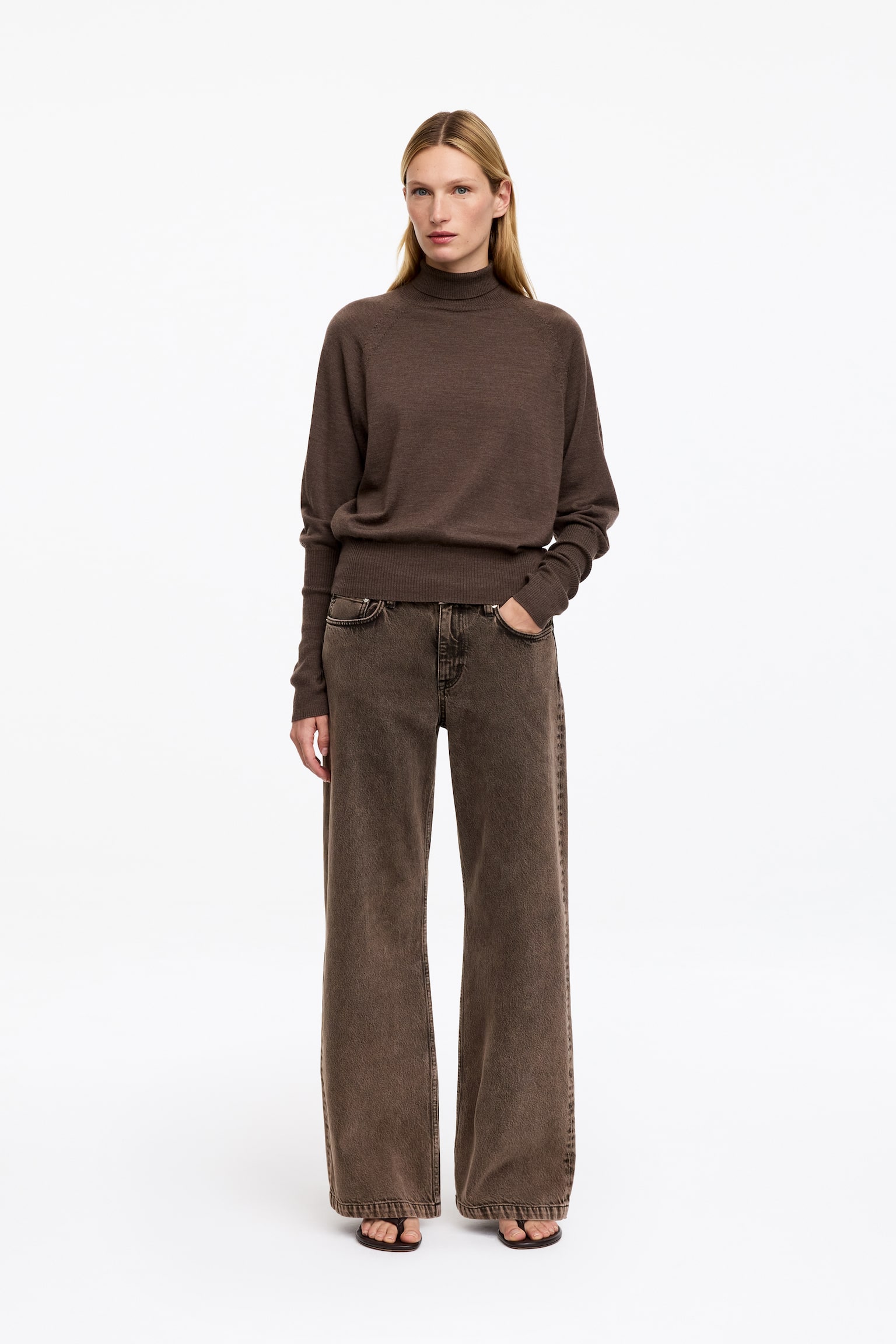 ELM Low Flared Jeans - Erdbraun/Graublau/Schwarz - 1