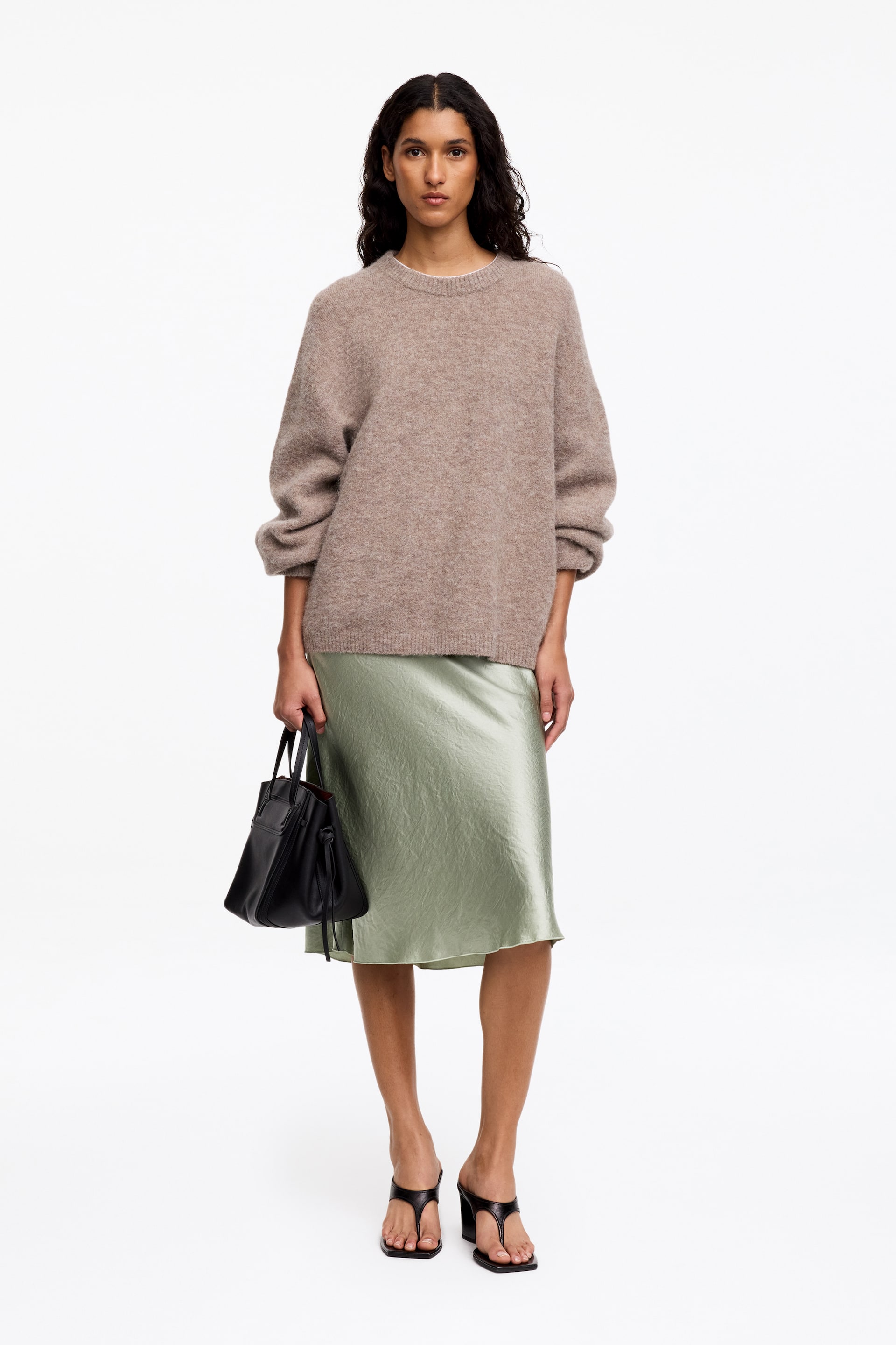 View larger image: Satin Slip Skirt - Light Green - Ladies | H&M GB 1