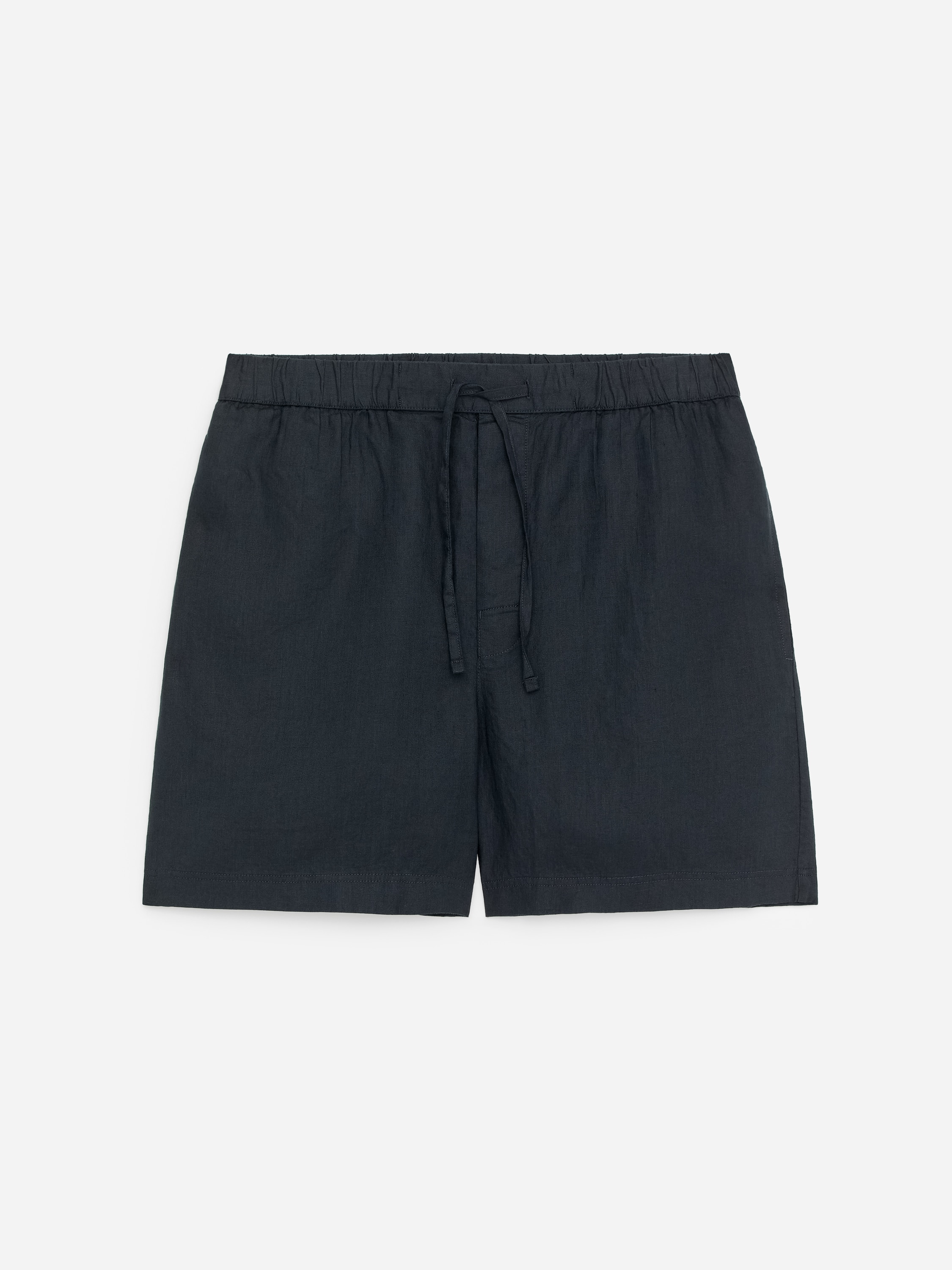 Leinen-Shorts - Dunkelblau/Braun/Beige