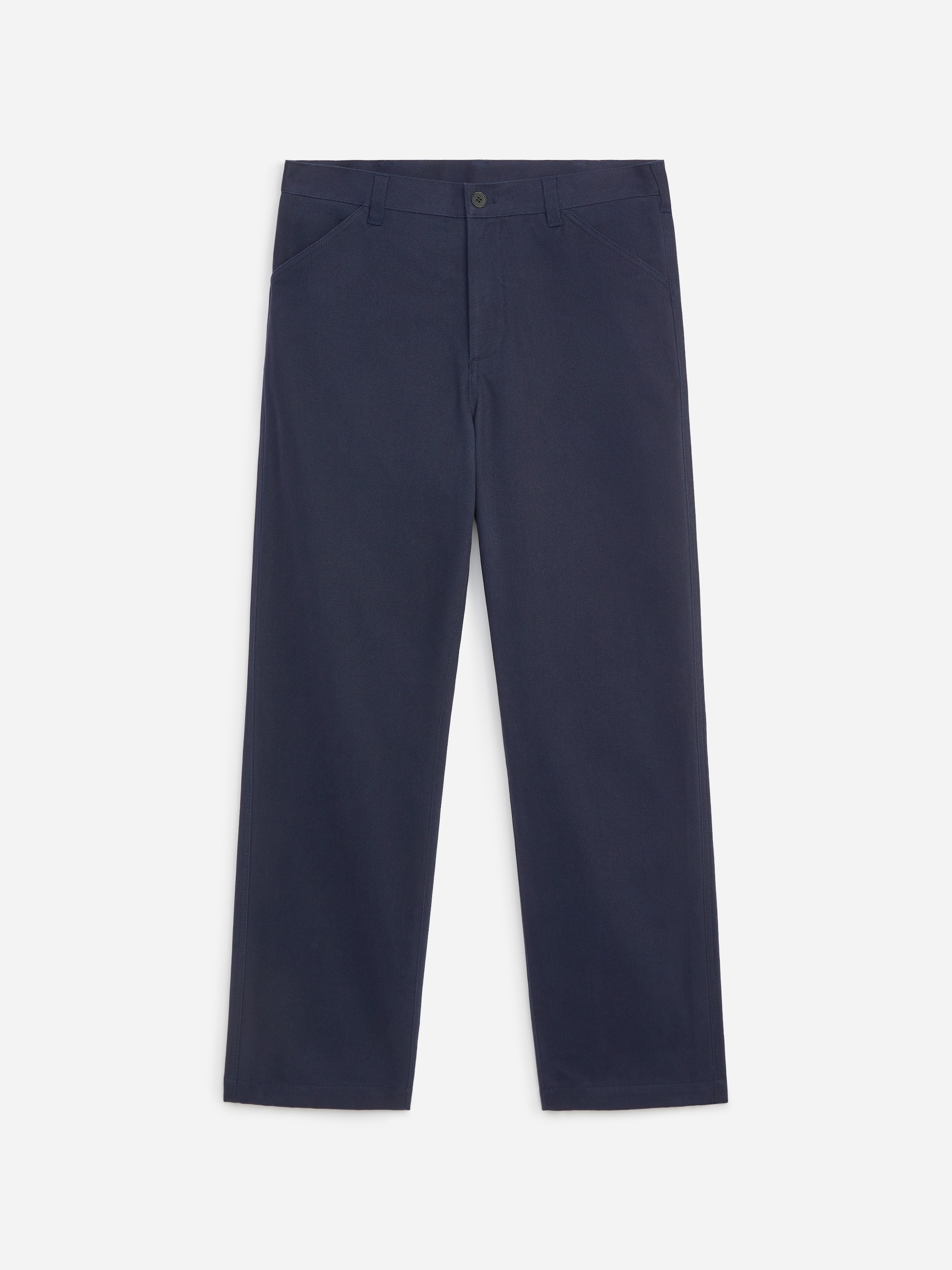 Relaxed Cotton Lyocell Trousers-Blue-21297