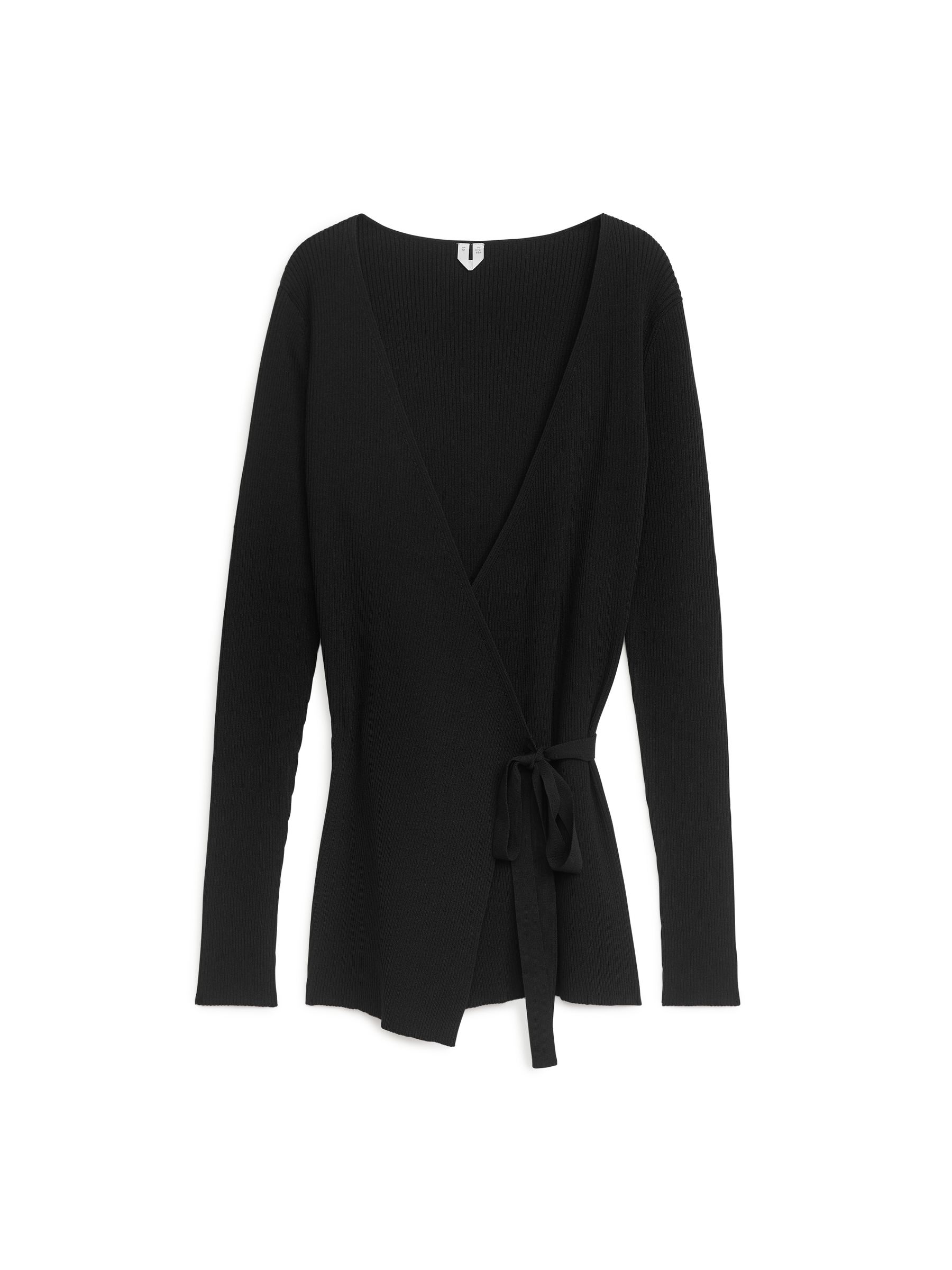 Wrap Cardigan - Black - Slim fit - Women - StillMedia/DescriptiveStillLife - 1