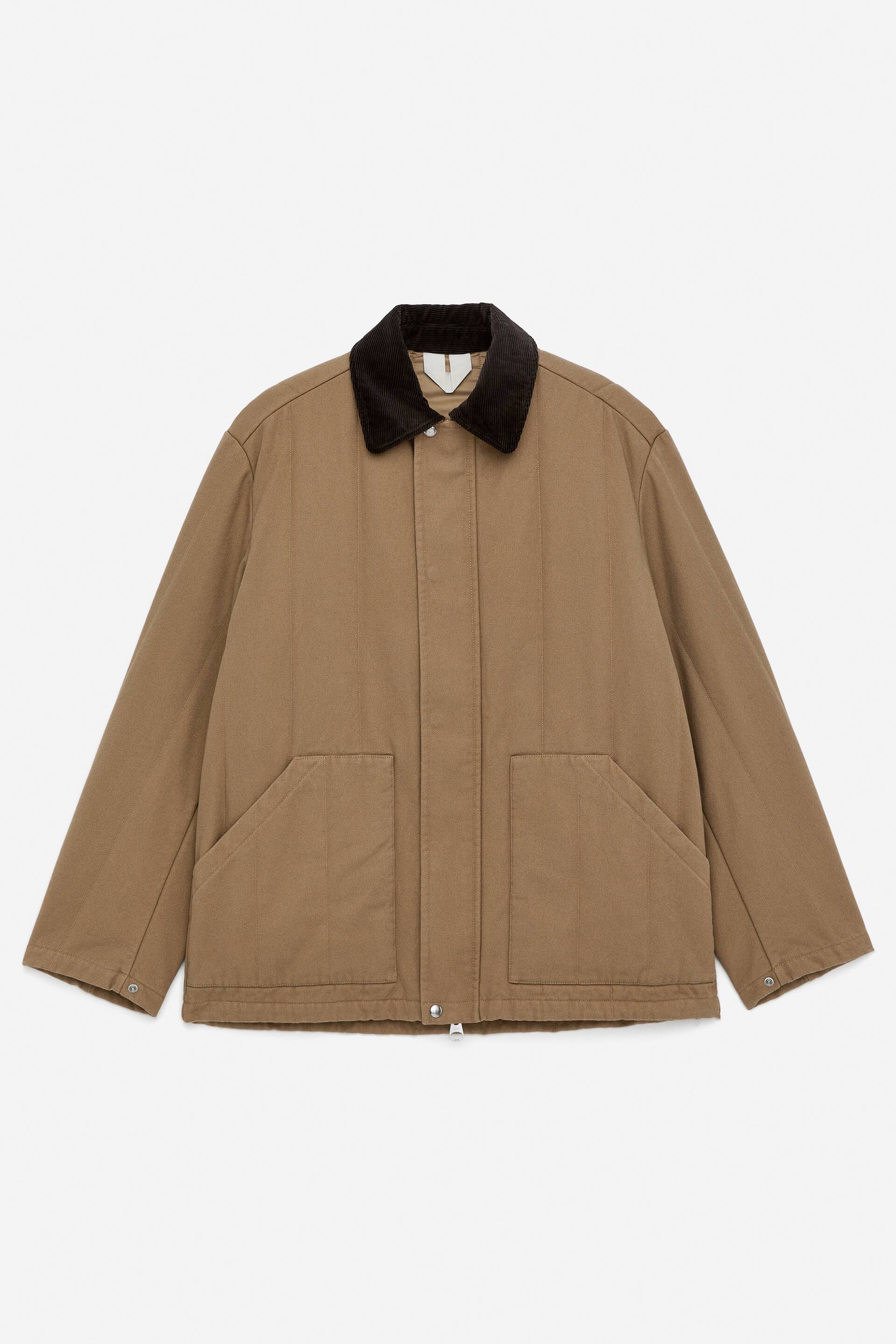 Vis større bilde: Vattert kanvasjakke - Mørk beige - HERRE | H&M NO 1