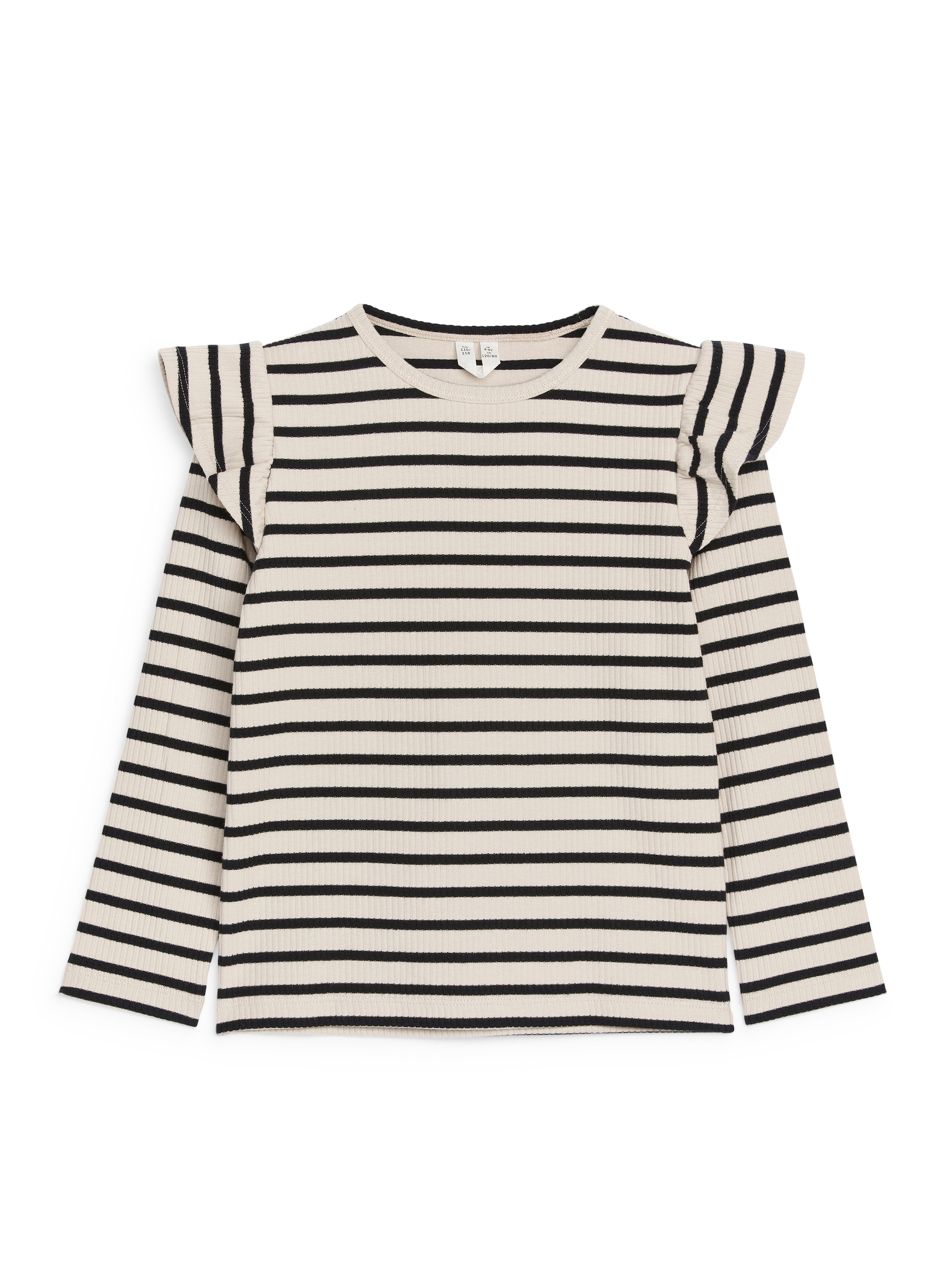 Nagyobb kép megtekintése: Fodros jersey felső - Off White/Black - GYEREK | H&M HU 1