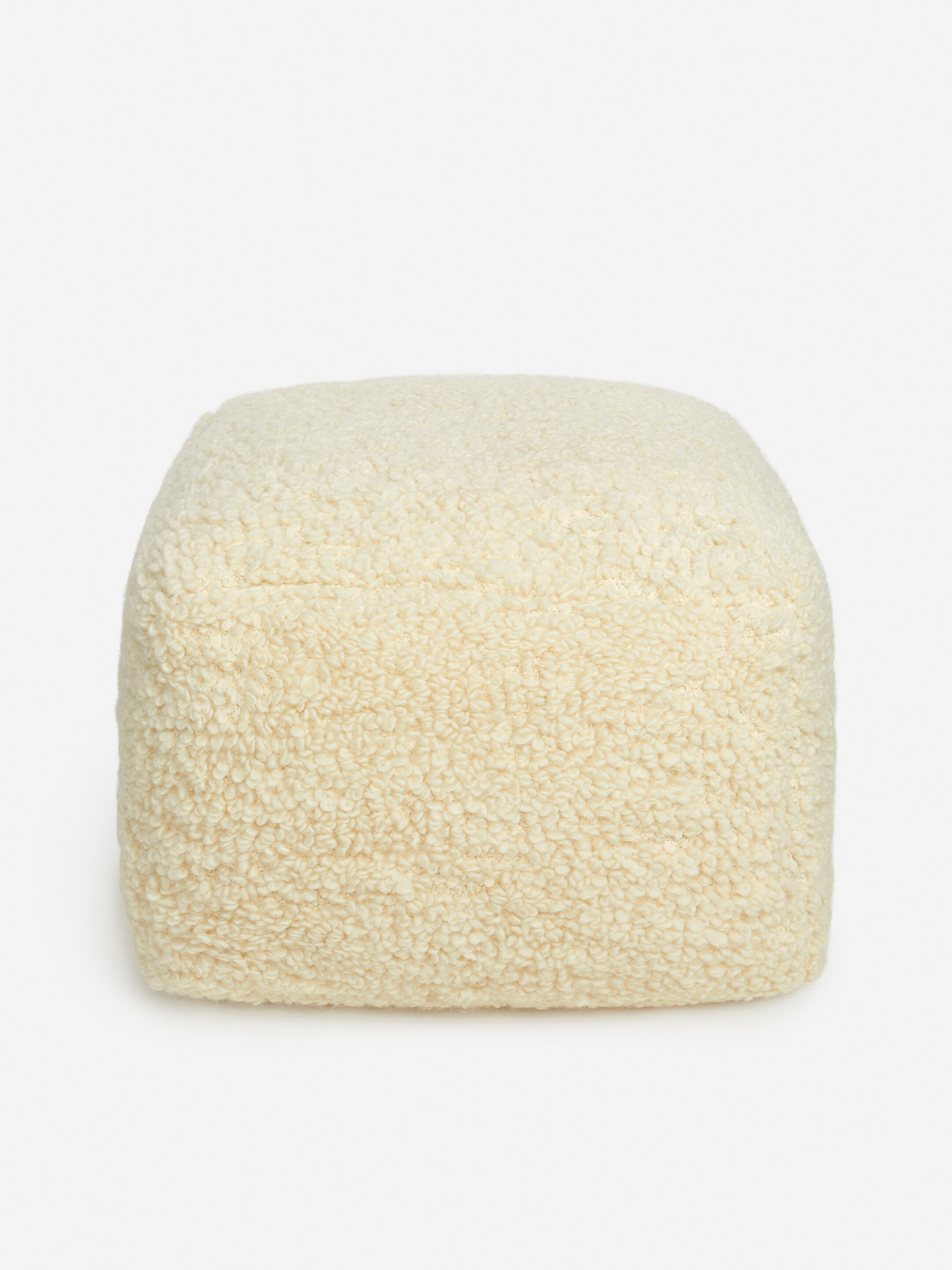 Sittpuff i bomull och ull - Ljusbeige - Homeware - StillMedia/DescriptiveStillLife - 3