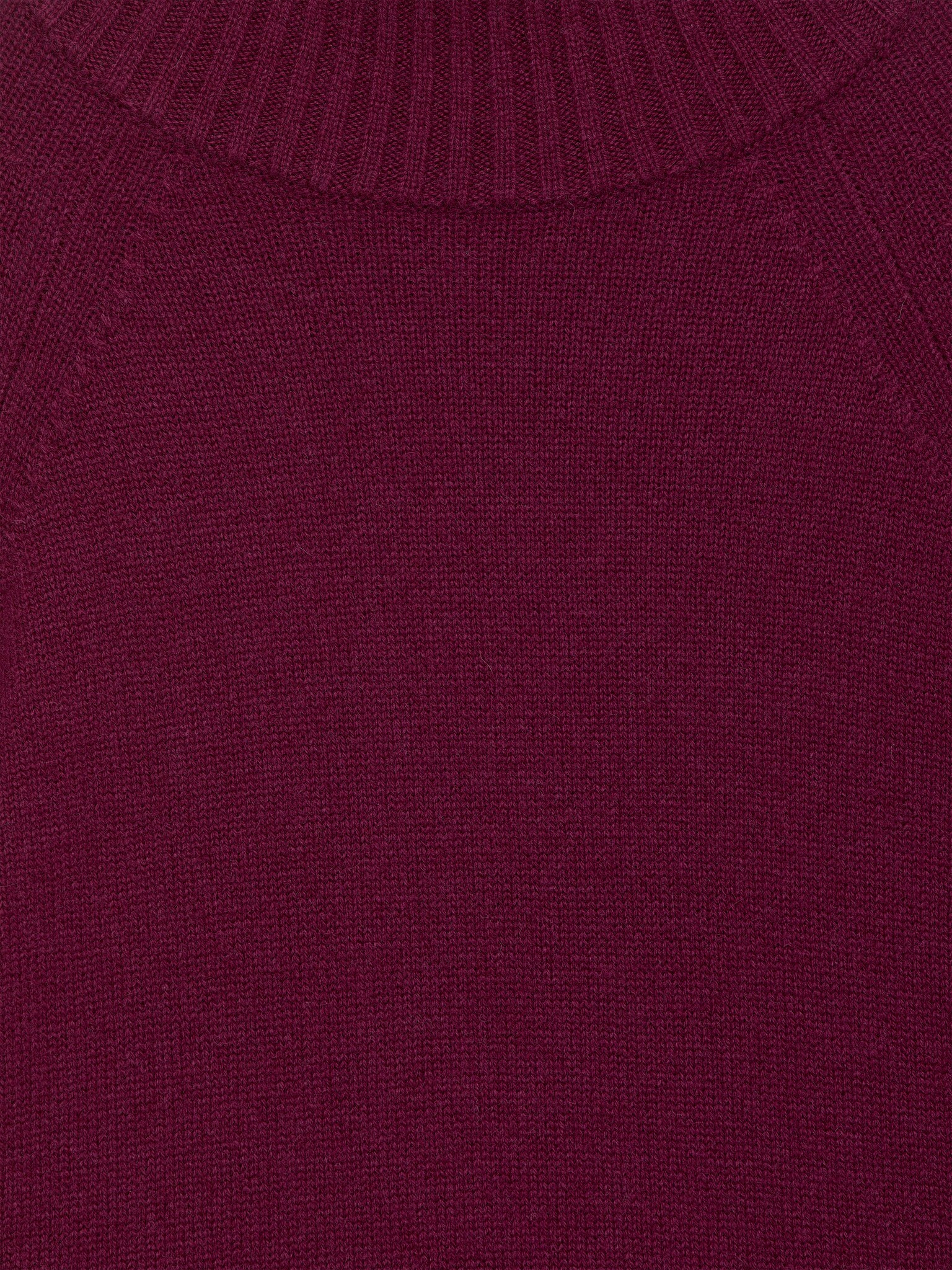 Rolákový sveter z čistého kašmíru - Tmavočervená/Tmavosivá - 4