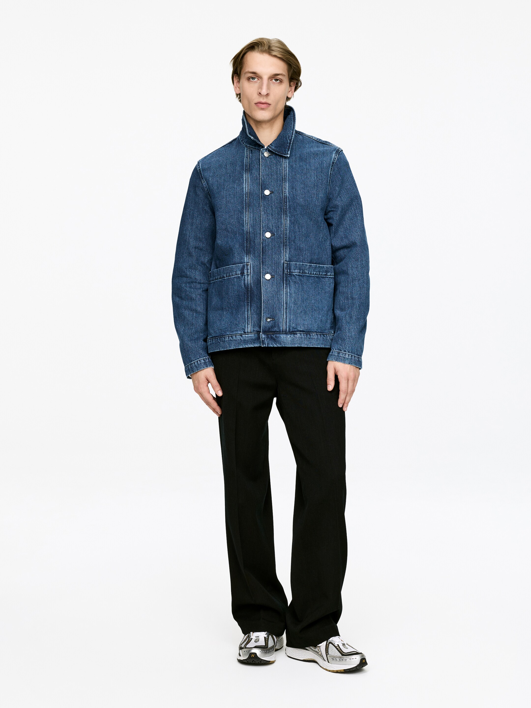 Visa större bild: Overshirt i denim - Tvättad blå - HERR | H&M FI 2