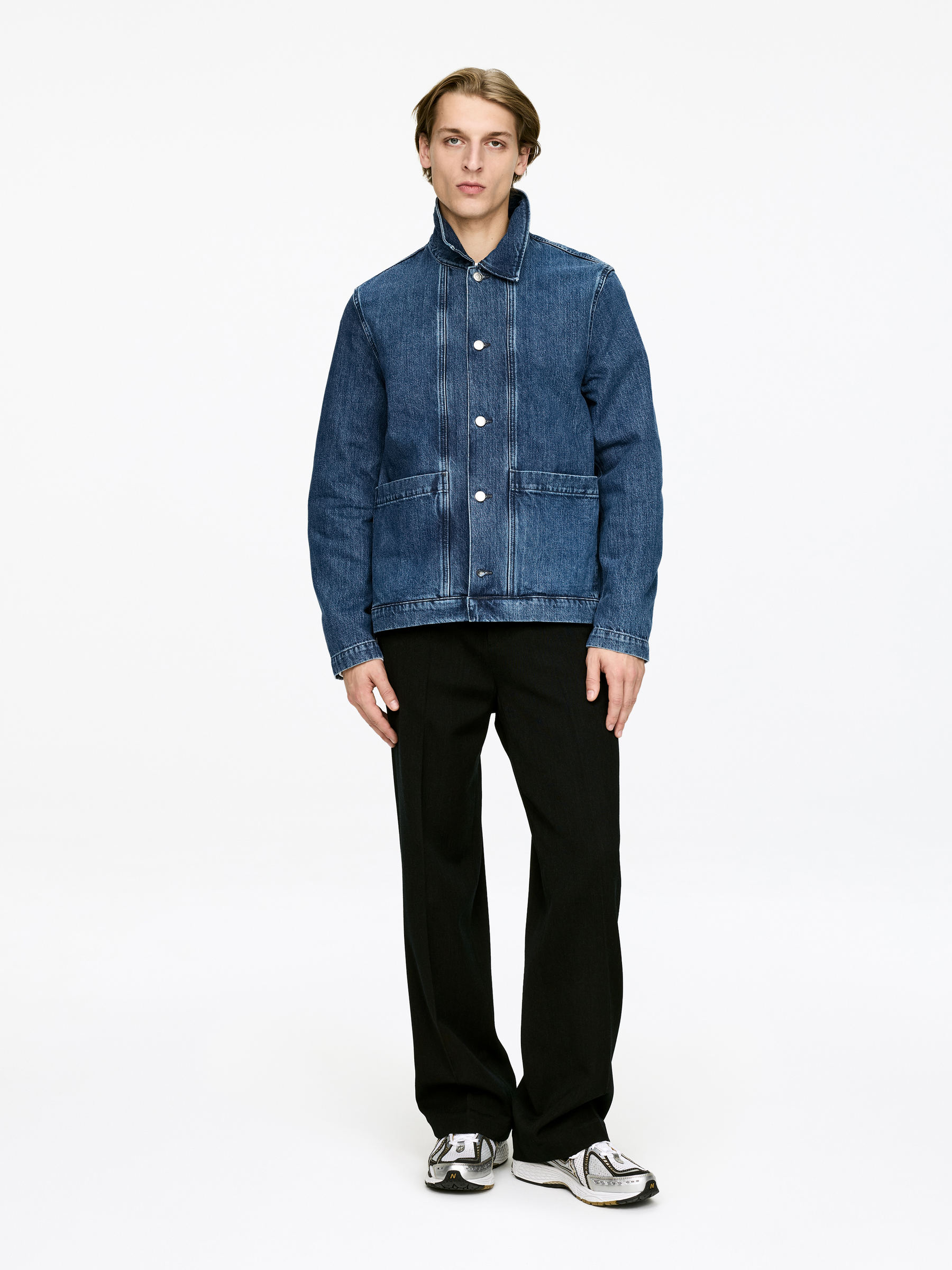 Overshirt i denim - Tvättad blå - Loose fit - Men - StillMedia/Lookbook - 9