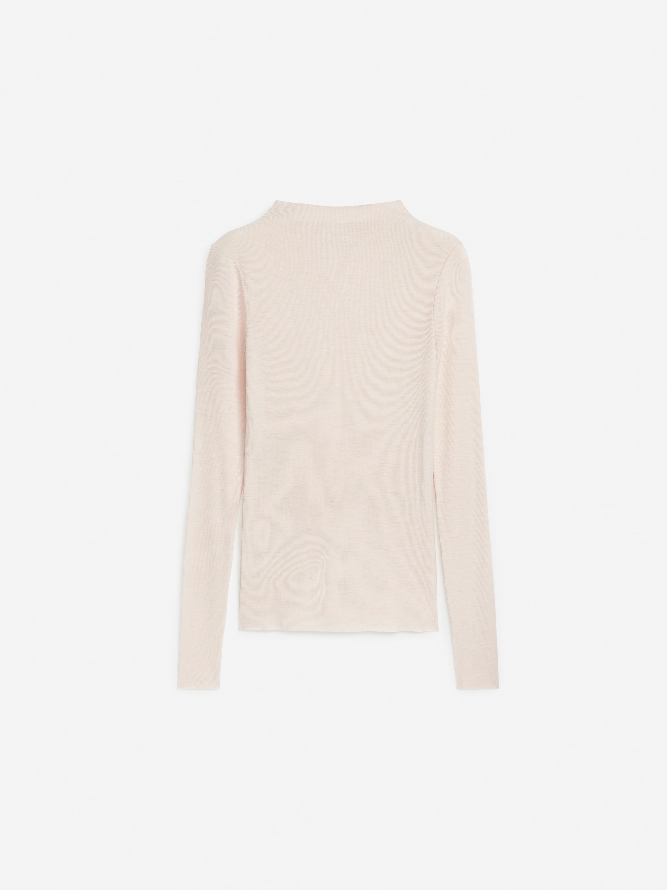 Ribbstickad ulltopp - Off-white - Regular fit - Women - StillMedia/DescriptiveStillLife - 1
