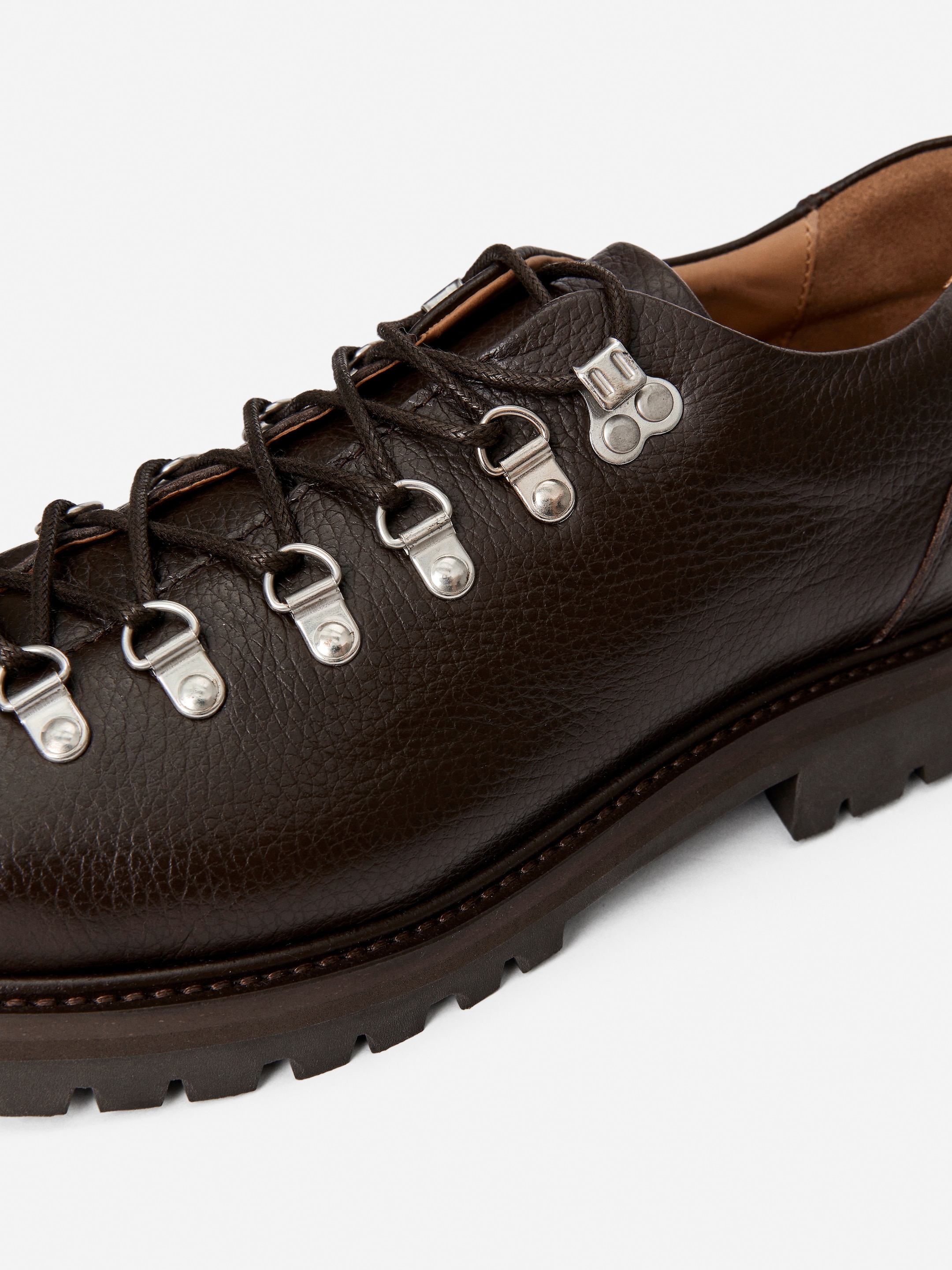 Leather Hiking Shoes - Dark Brown - Men - StillMedia/DescriptiveDetail - 6