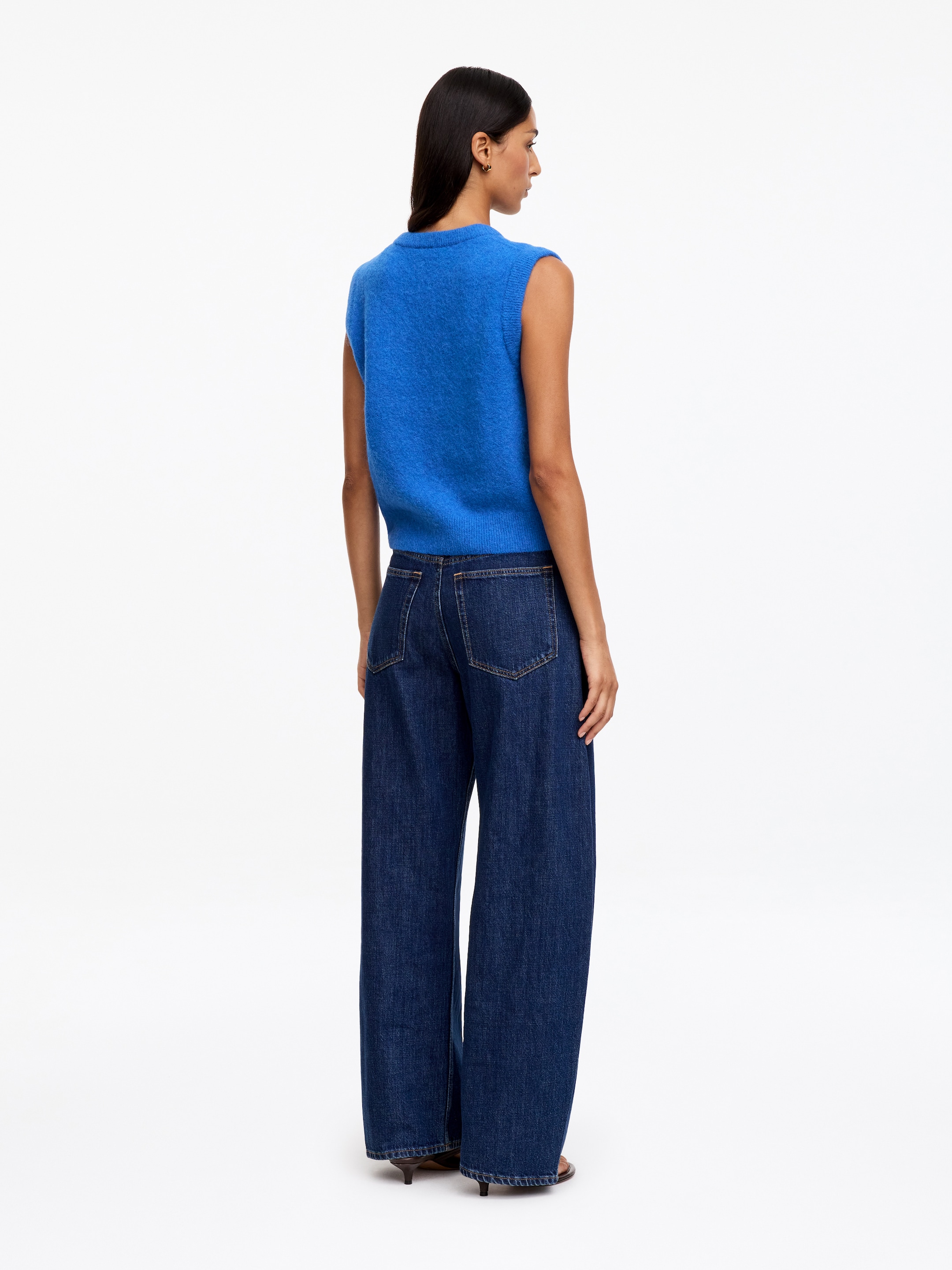 Alpaca-Wool Blend Vest - Blue - Regular fit - women - StillMedia/Lookbook - 5