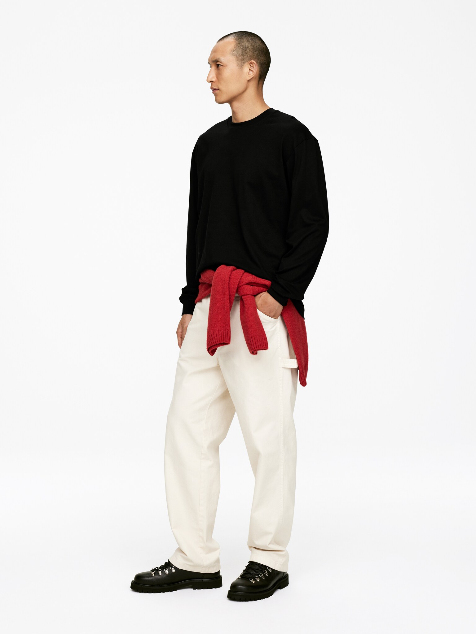 Long-Sleeve T-Shirt - Black/White - 6