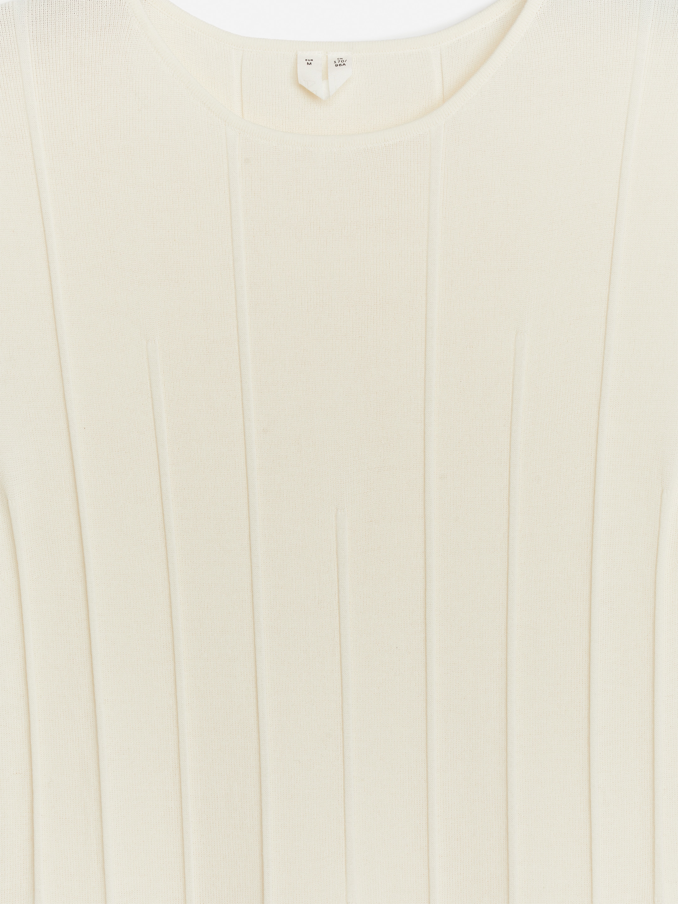 Ribbstickad klänning med holkärm - Off-white - Slim fit - Women - StillMedia/DescriptiveDetail - 1