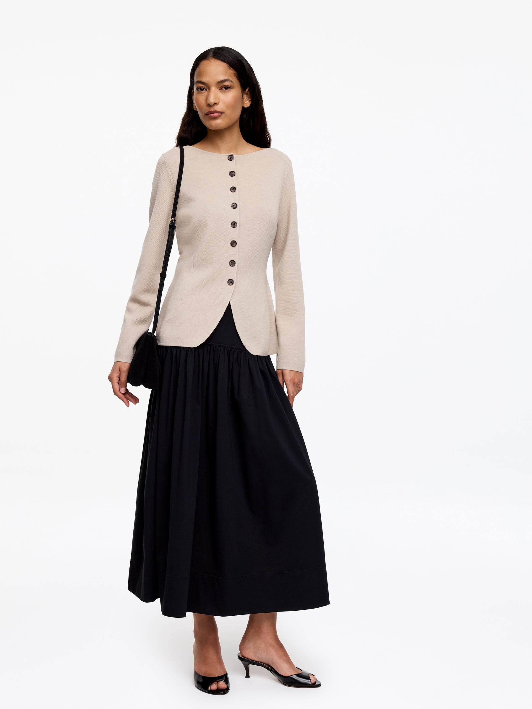 Merino Wool Cardigan - Beige - Slim fit - Women - StillMedia/Lookbook - 12