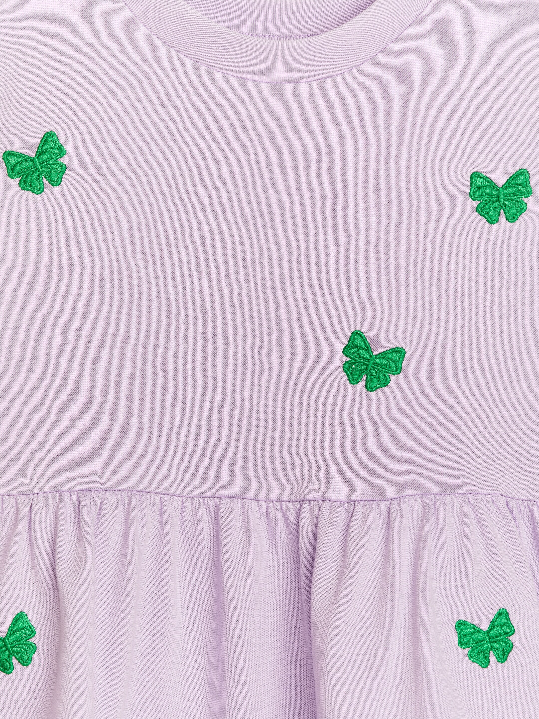 Ingrandisci l'immagine: Embroidered Sweatshirt Dress - Lilac - BAMBINO | H&M CH 3