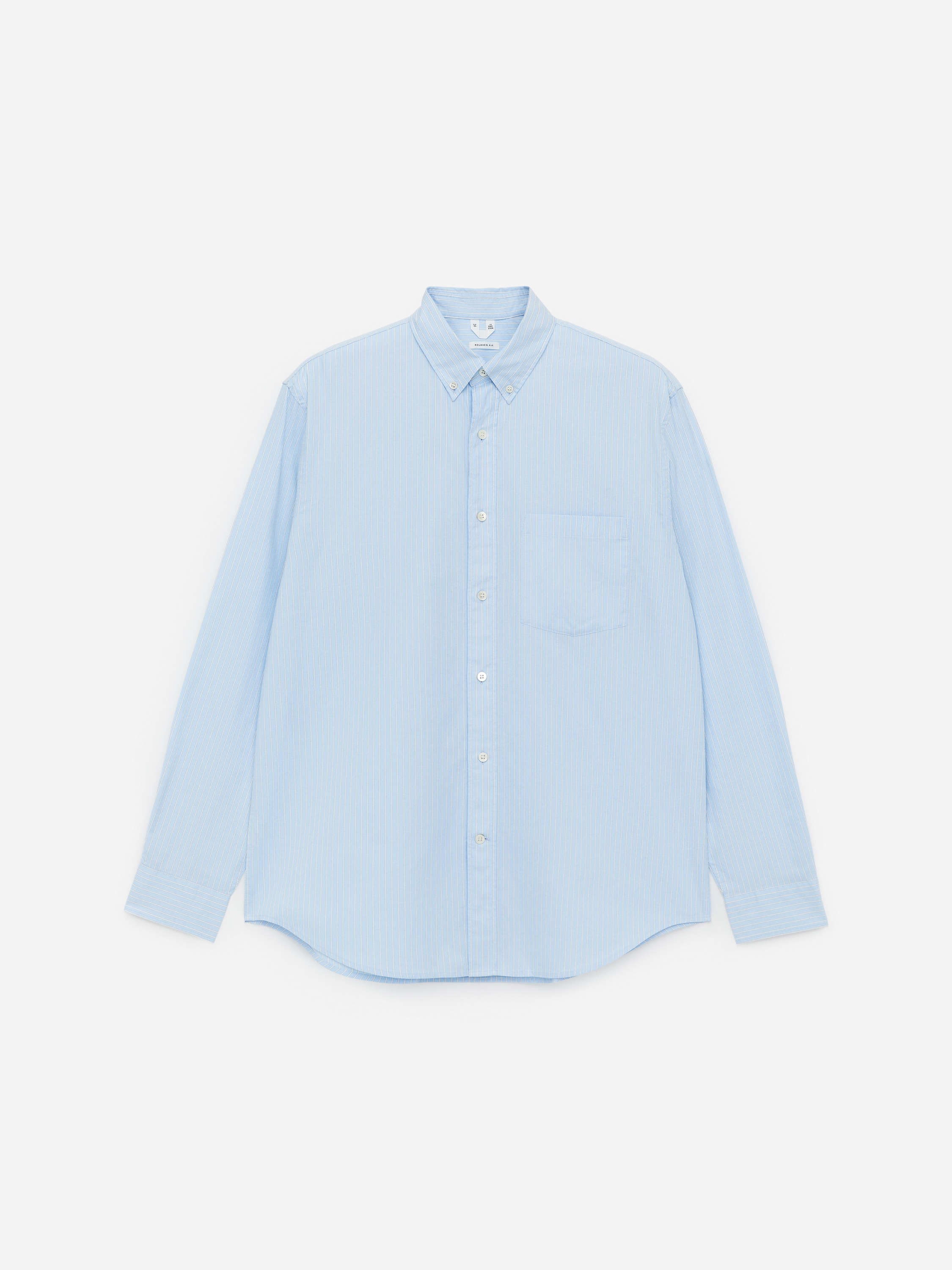 Camicia button down dalla vestibilità rilassata - Azzurro/Righe/Blu/Righe