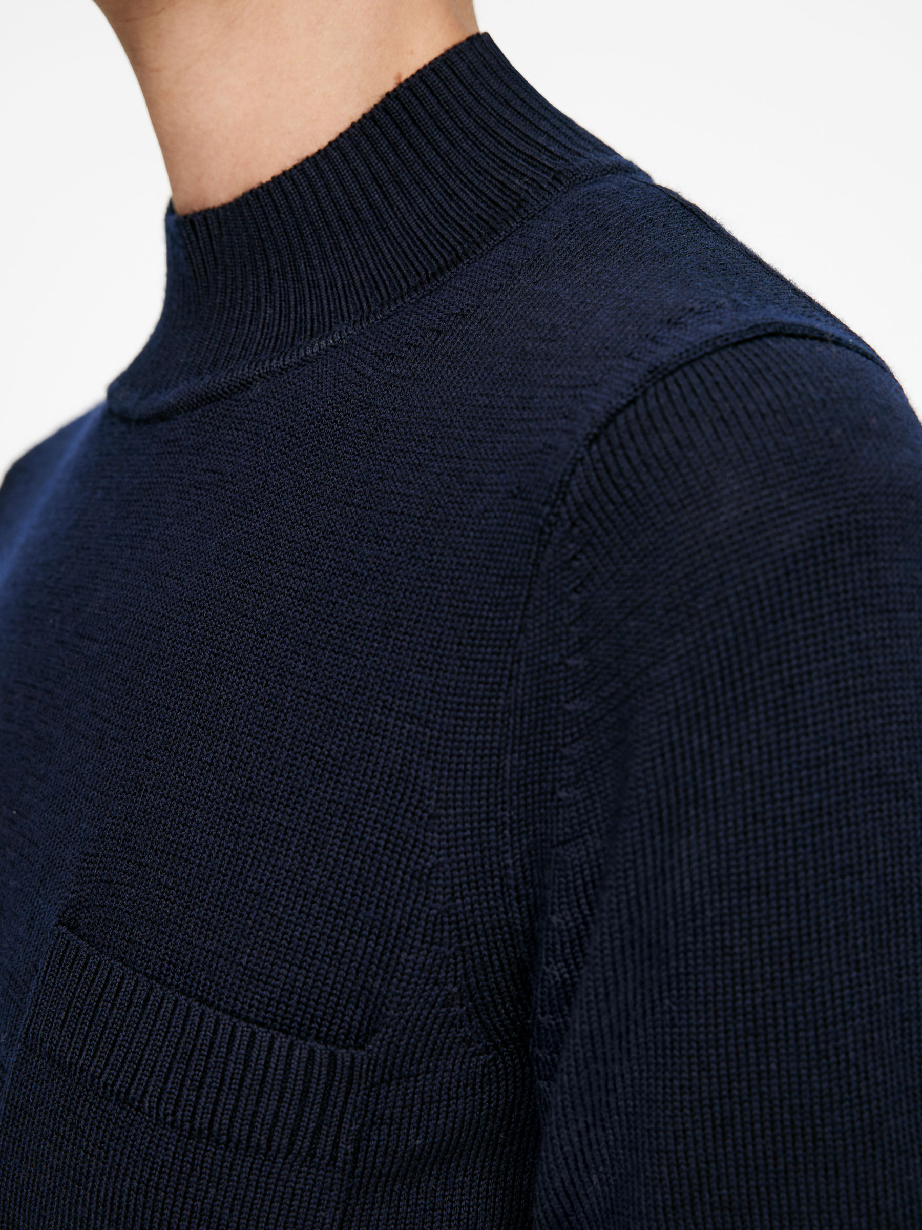 Short-Sleeve Merino Jumper - Dark Blue - Regular fit - Women - StillMedia/Lookbook - 6