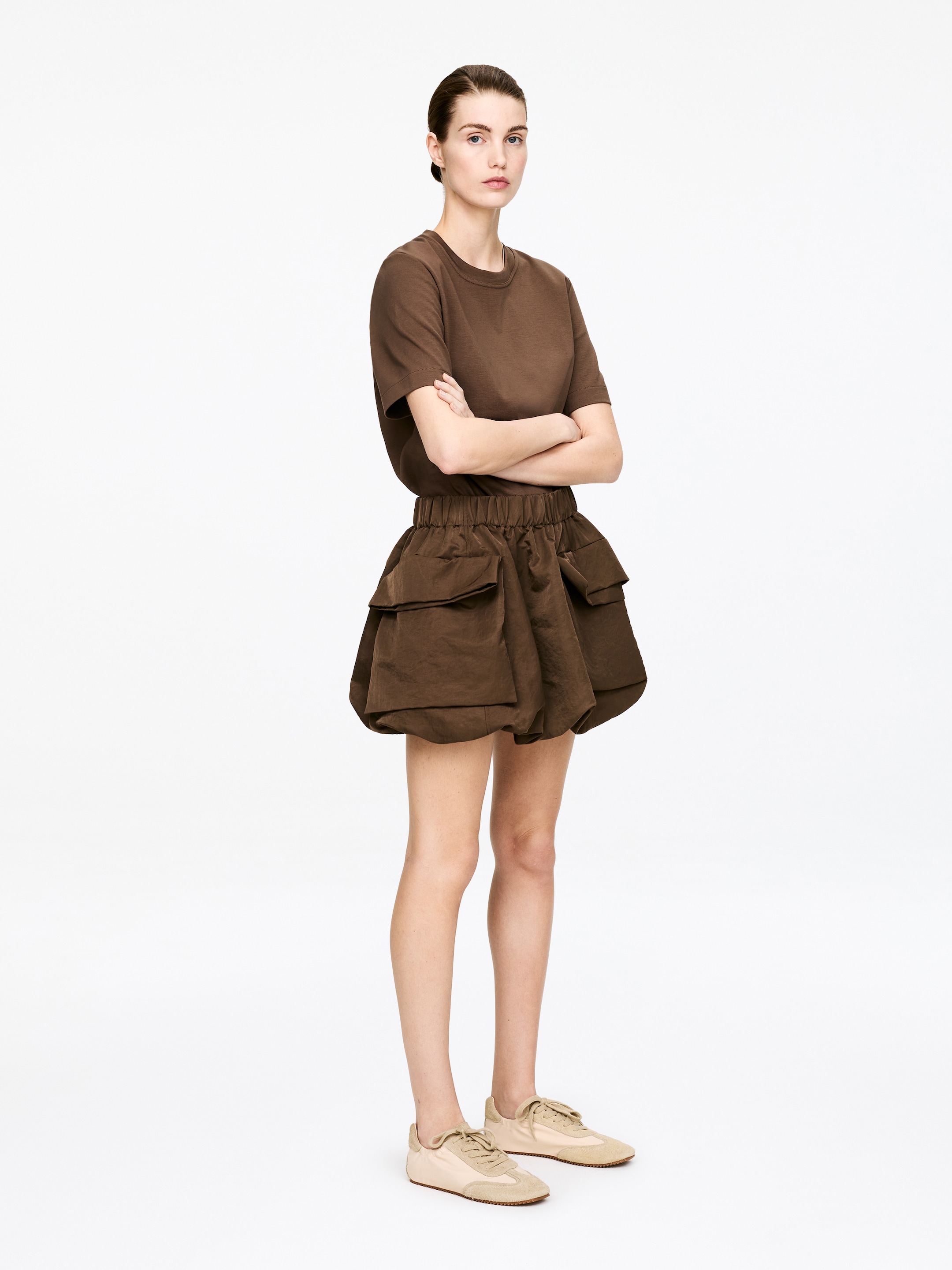 Mini Bubble Skirt - Brown - Regular fit - Women - StillMedia/Lookbook - 5
