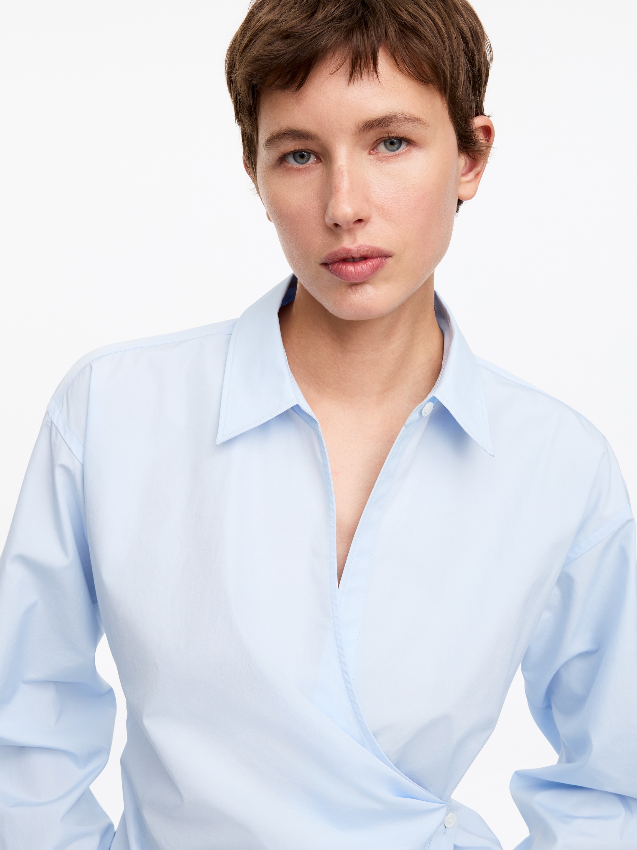 Camicia a portafoglio - Azzurro - Slim fit - Women - StillMedia/Lookbook - 4