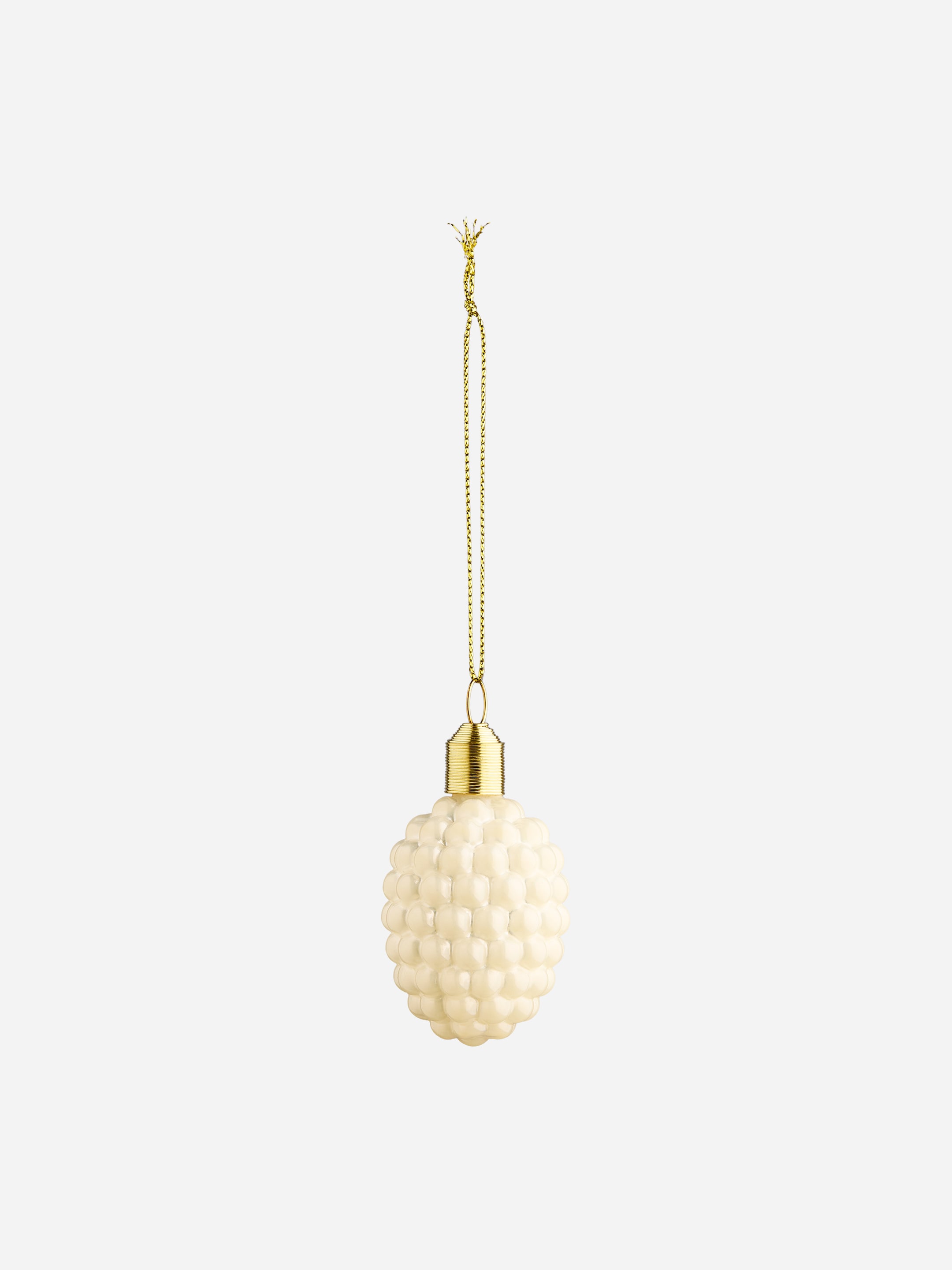 Adorno de piña de cristal-White-20536