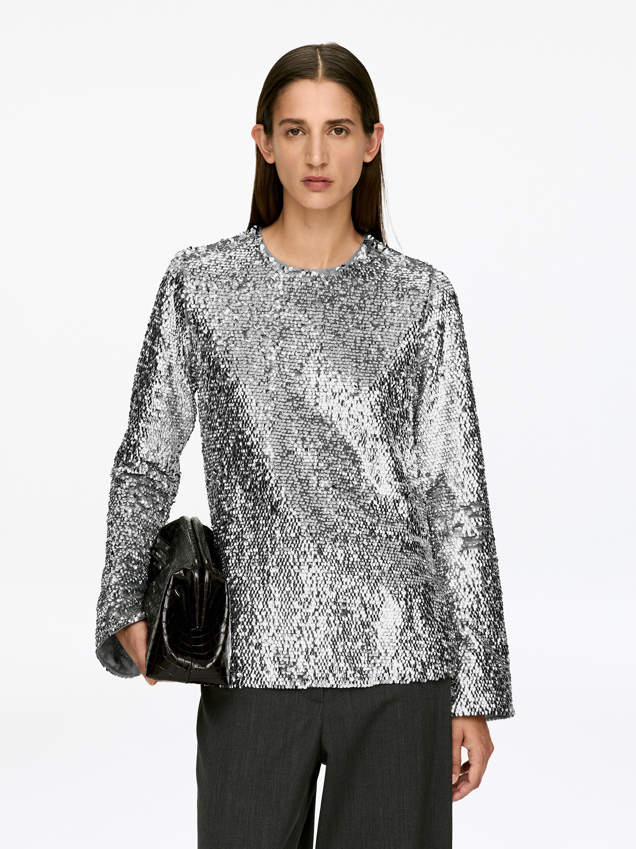 Visualizza immagine più grande: Top con paillettes - Argento - DONNA | H&M IT 1