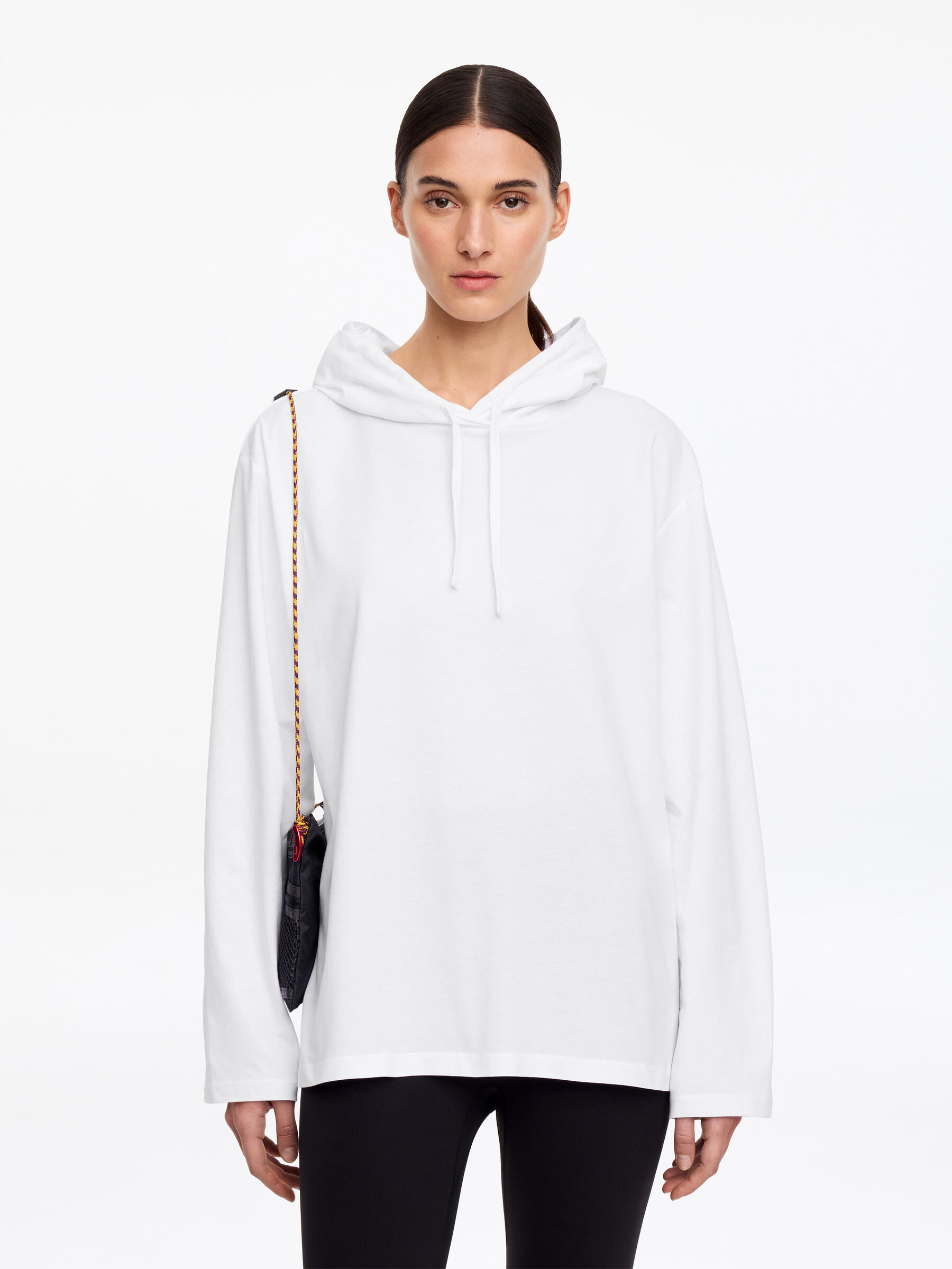 Hooded Sweatshirt-#FFFFFF-18935