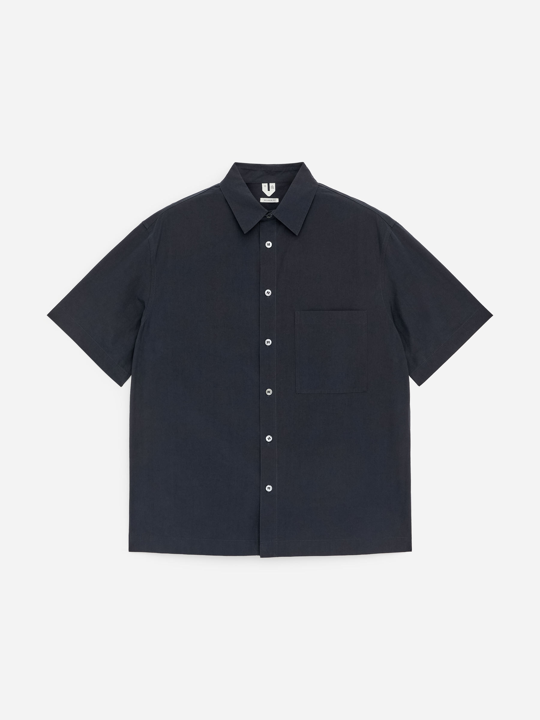 Short-Sleeve Poplin Shirt - Dark Blue - Relaxed fit - Men - StillMedia/DescriptiveStillLife - 1