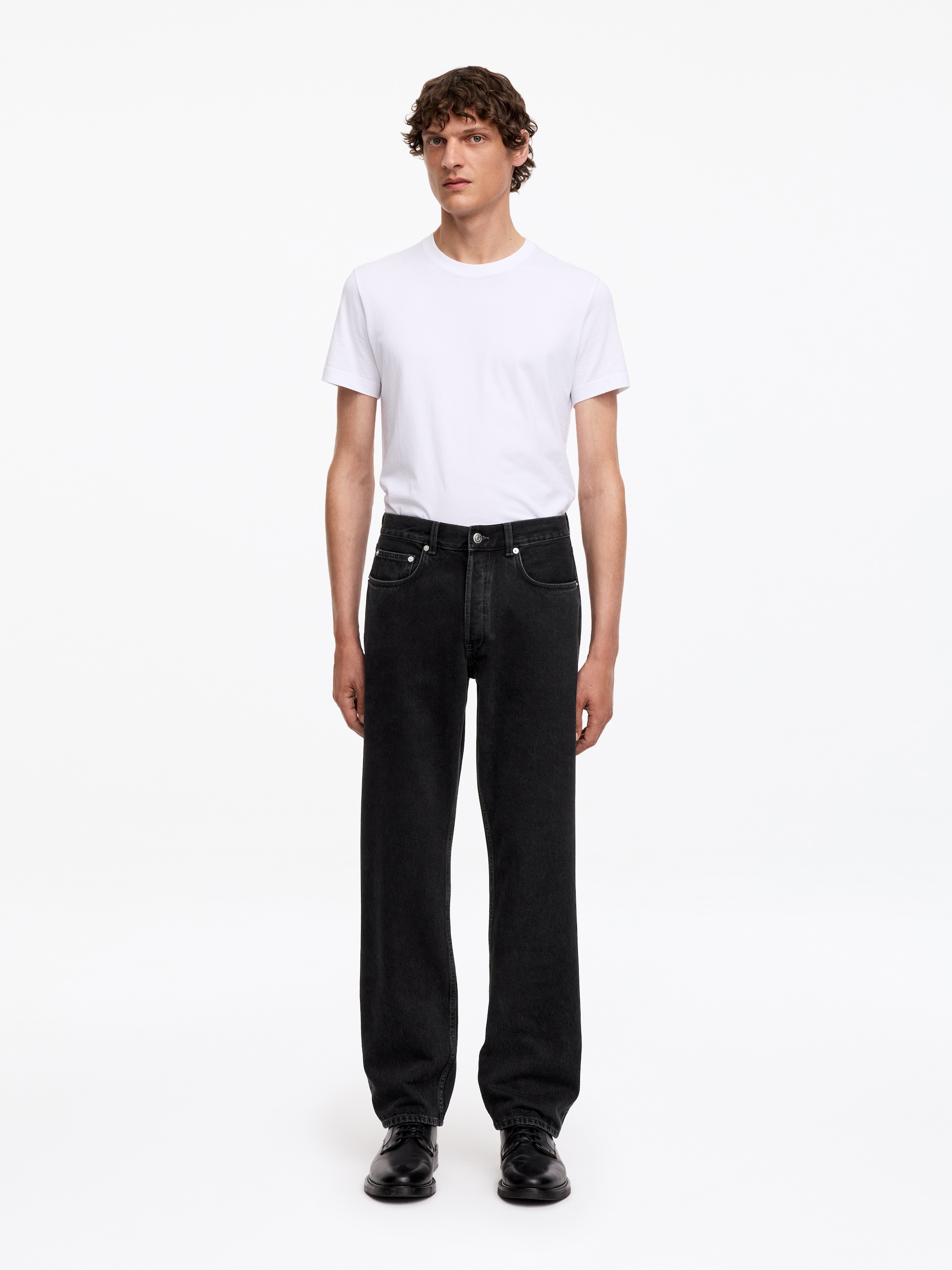 Luźne proste jeansy OCEAN-Black-12002