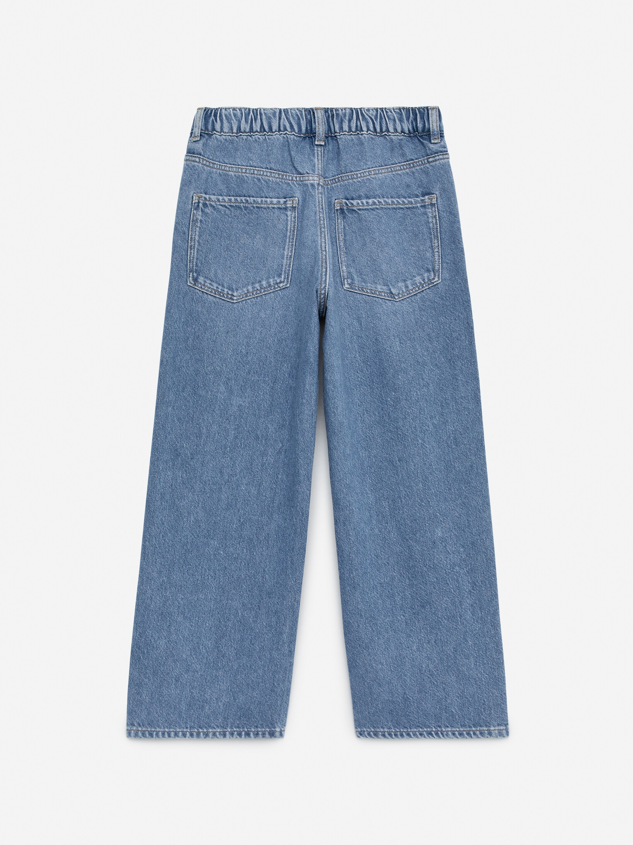 Pull-On Denim Trousers - Blue - Loose fit - Children - StillMedia/DescriptiveStillLife - 1