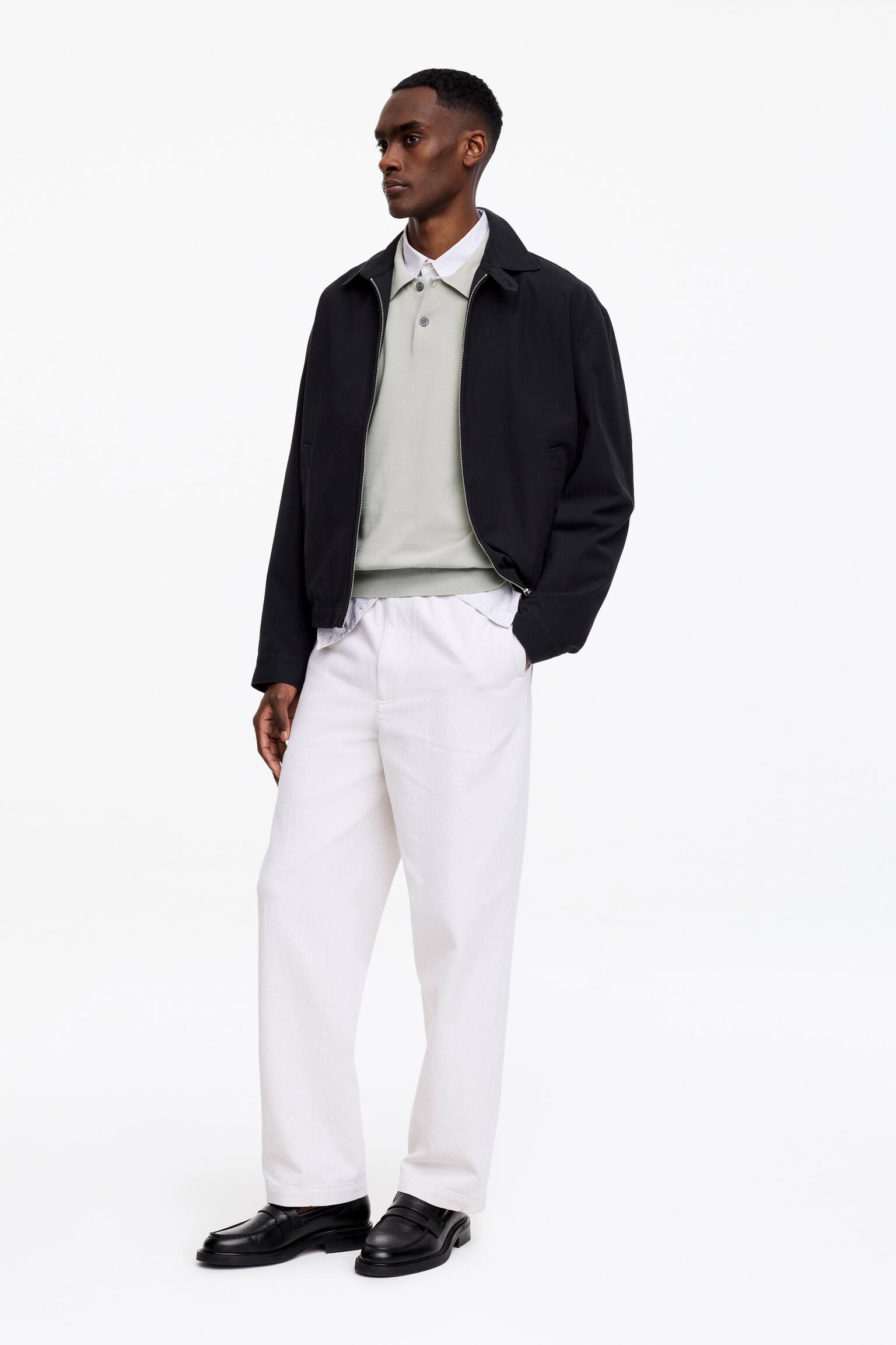 Polo en coton - Taupe clair/Marron foncé - 6