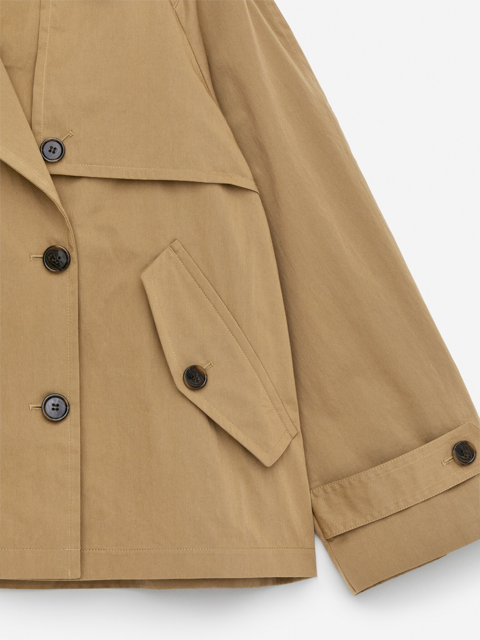Kurze Trenchjacke - Beige - 3