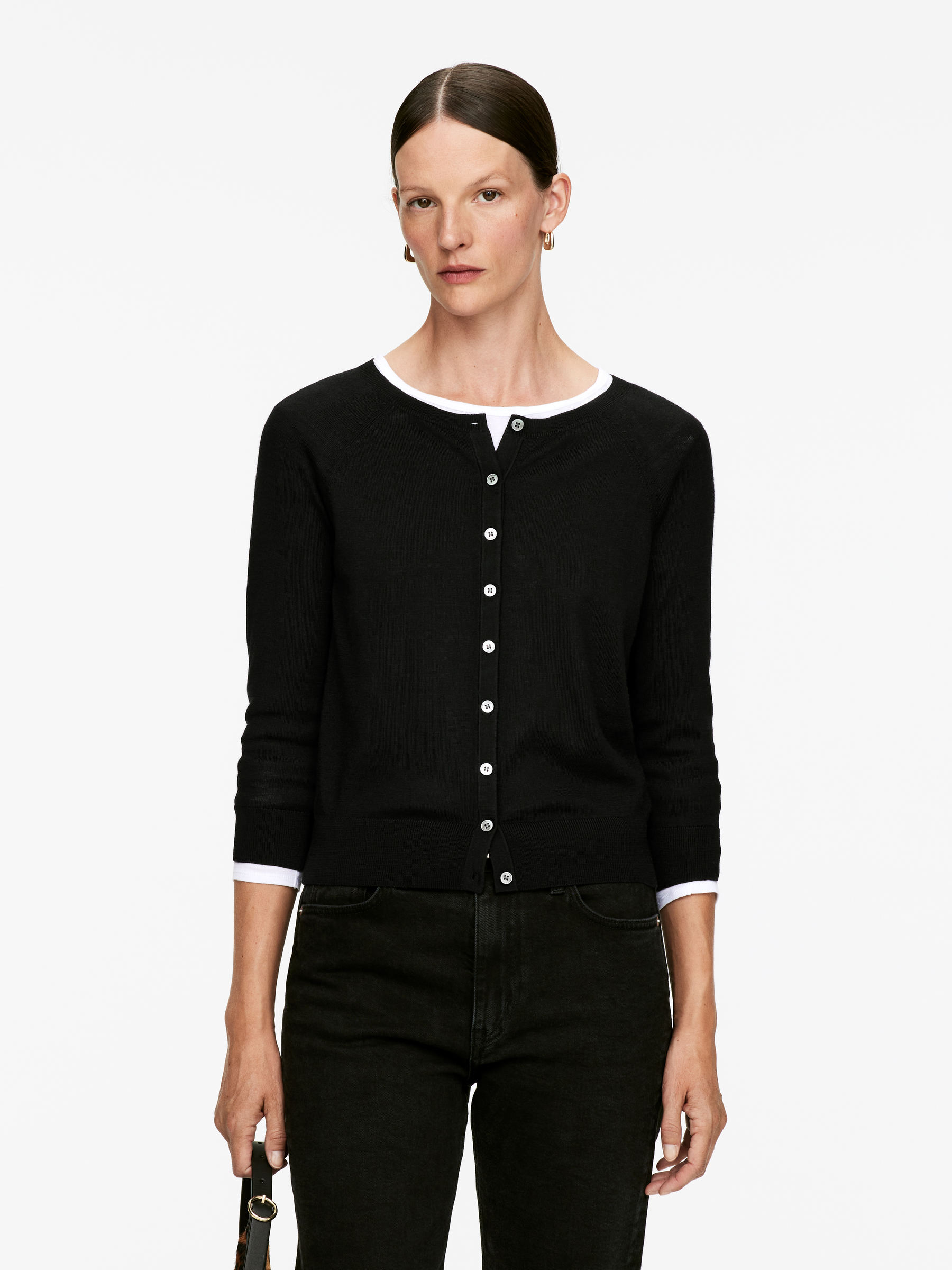 Merino Wool Cardigan-#272627-16983