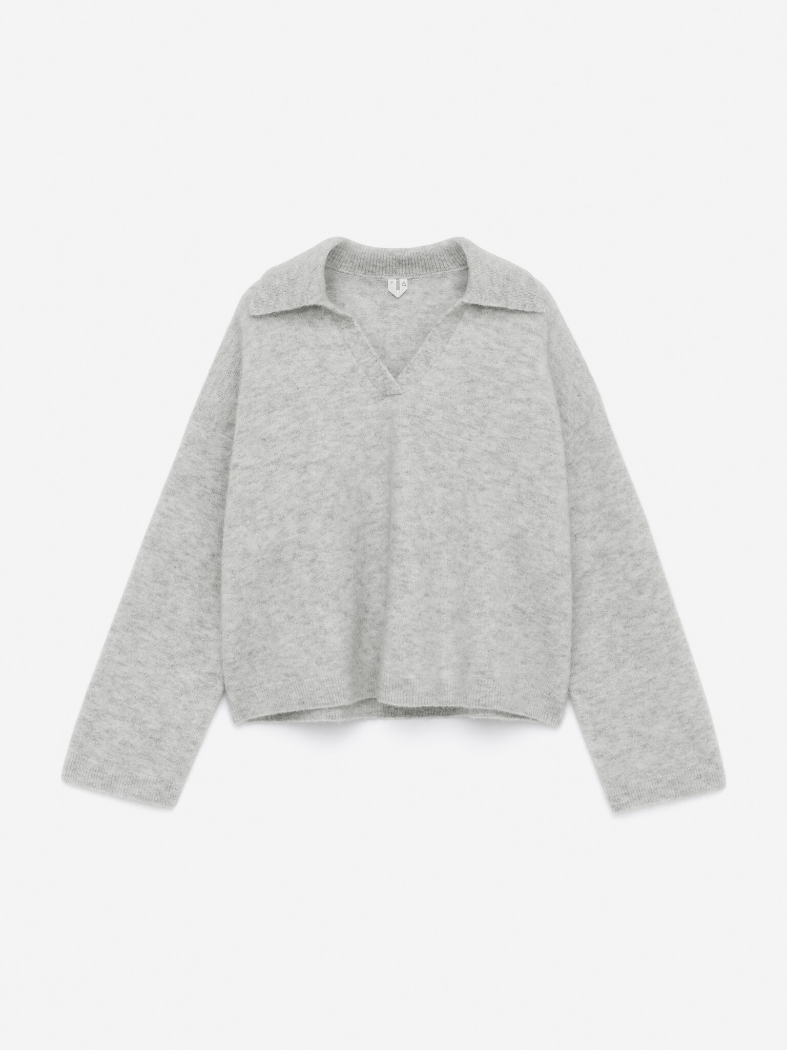 Pull en mélange de laine et d'alpaga - Gris chiné/Marron/Bleu - 2