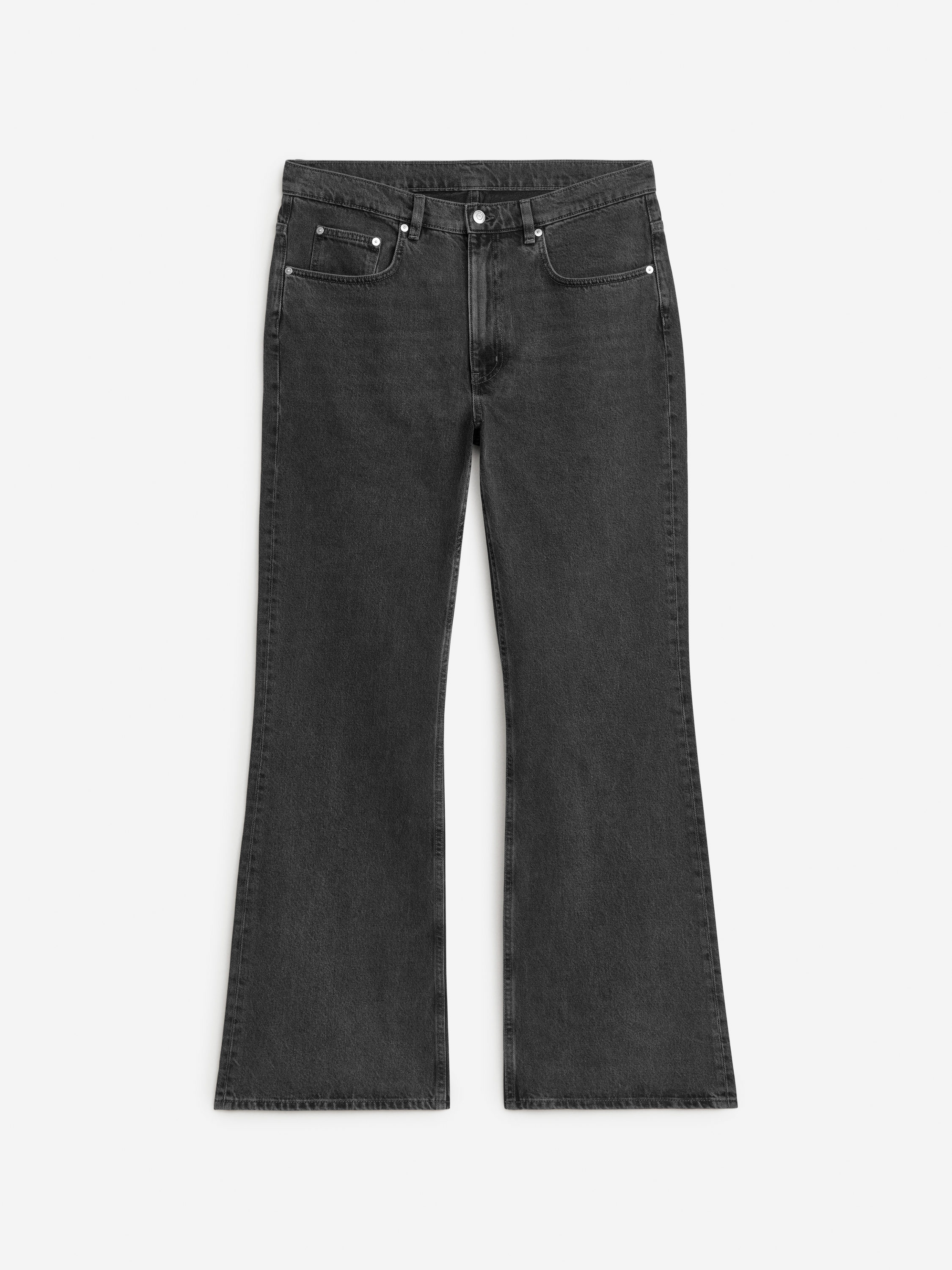 REED Relaxed Flared Jeans-Black-5659