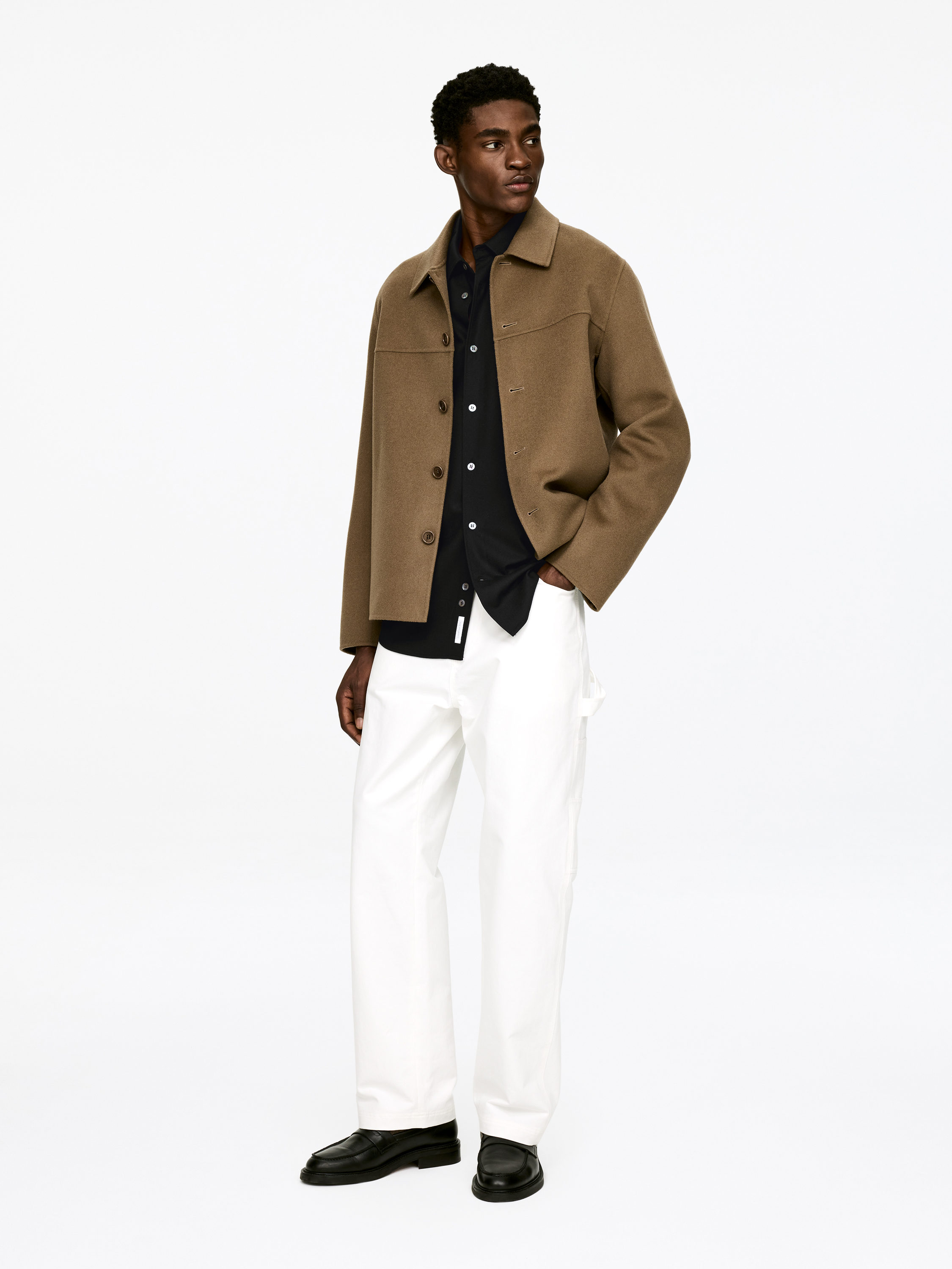 Legeres Hemd aus einer Wollmischung - Schwarz - Relaxed Fit - Herren - StillMedia/Lookbook - 7