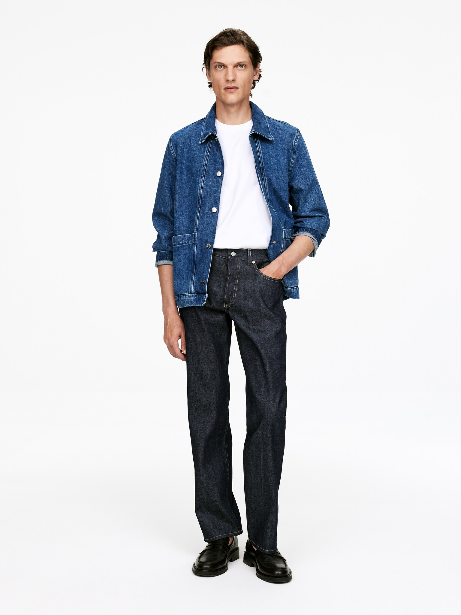 OCEAN Jeans med lös passform - Mörkblå
