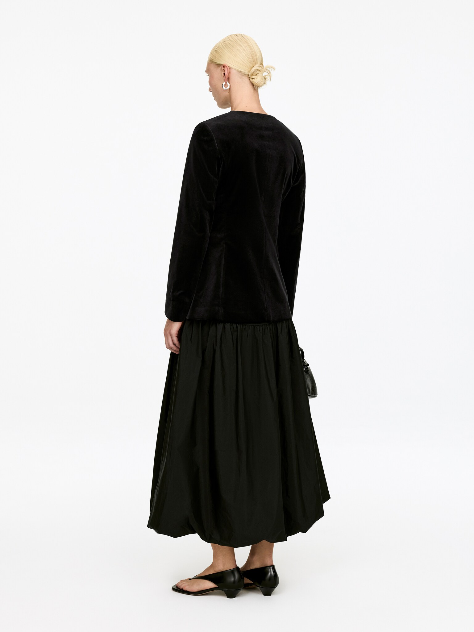 Blazer en velours - Noir - 5