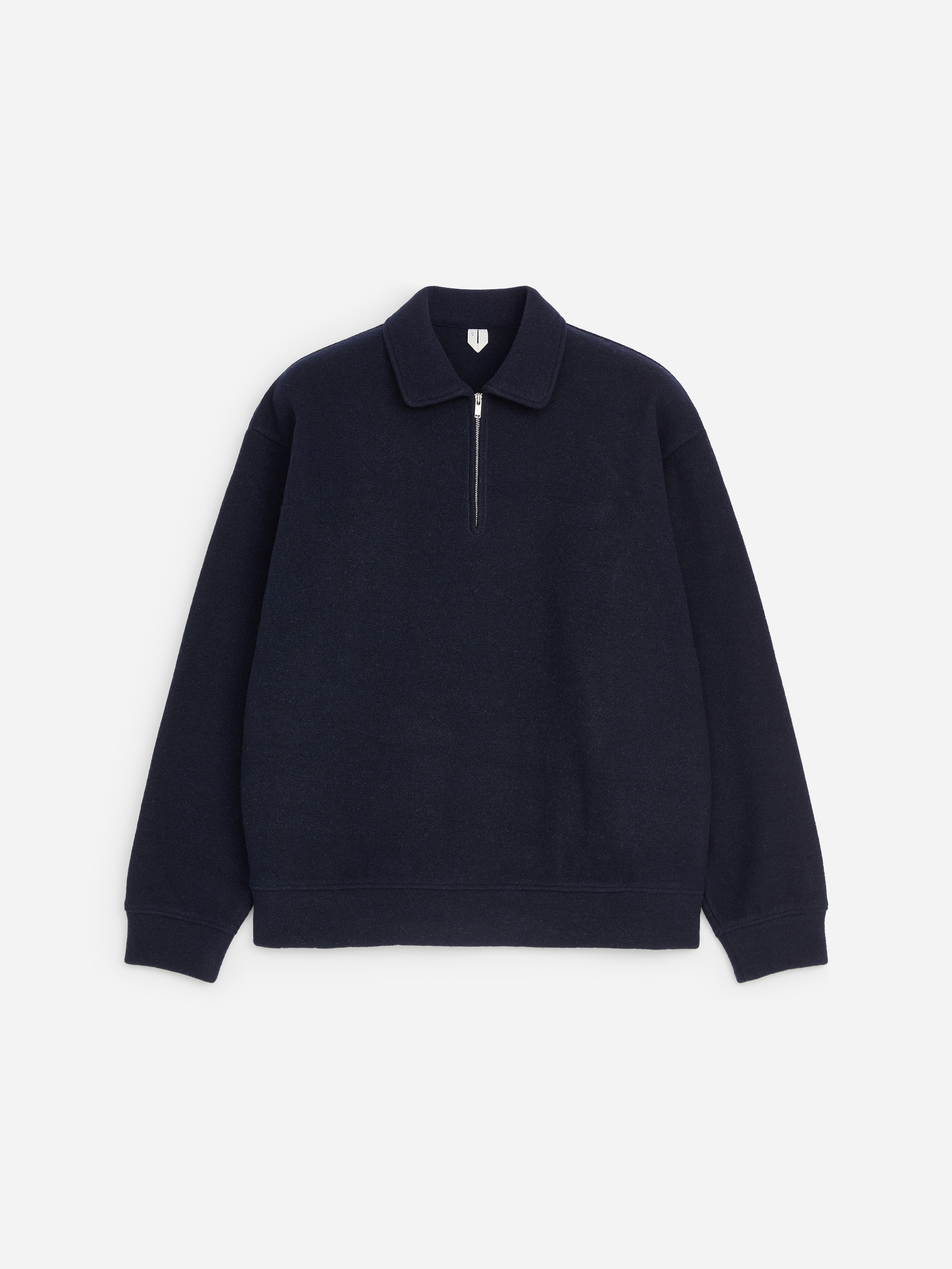 Maglione doppiato con mezza cerniera - Blu scuro - Relaxed fit - men - StillMedia/DescriptiveStillLife - 1