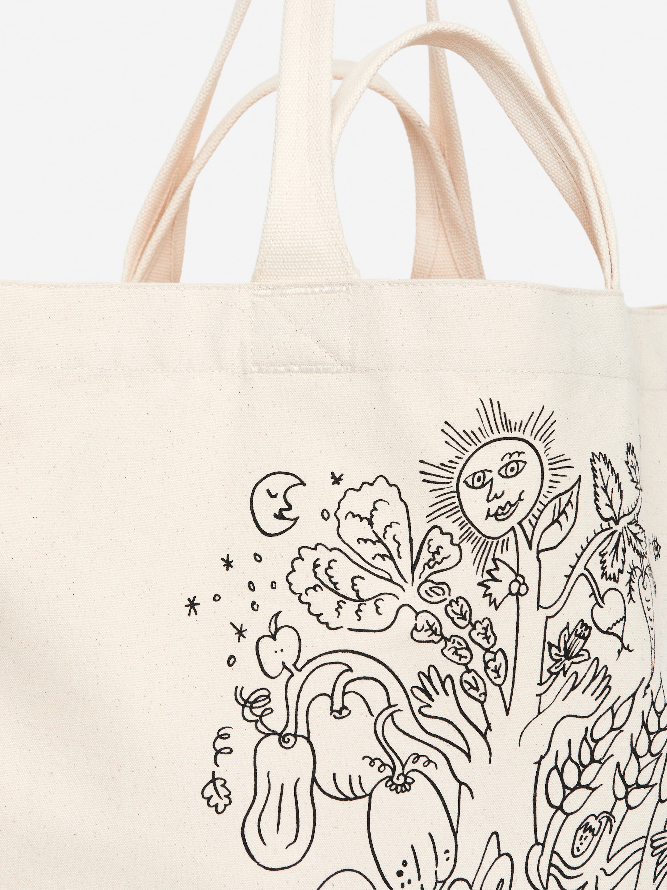 ARKET CAFÉ Canvas Tote - Off White/Black - Café - StillMedia/DescriptiveDetail - 5