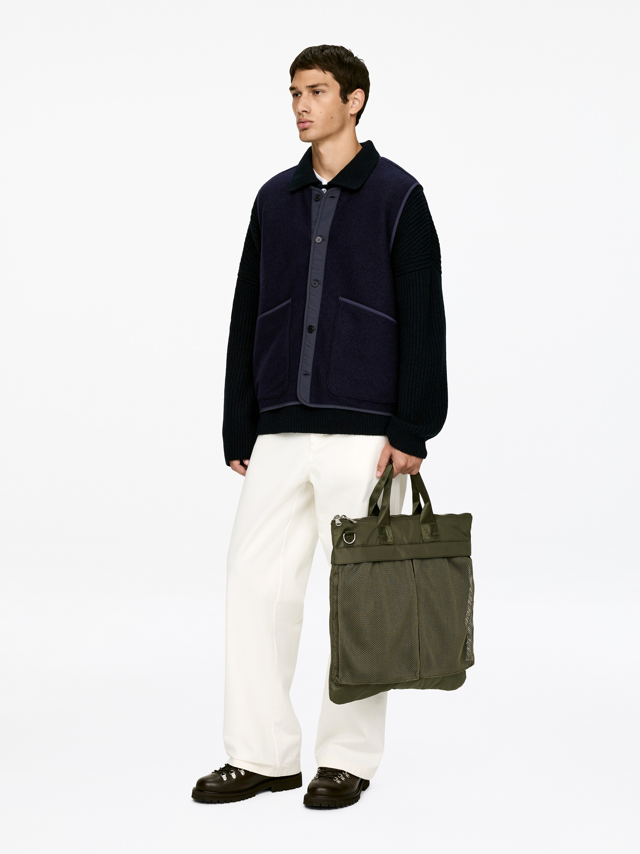 Agrandir l'image: Gilet en laine 2-en 1 - Bleu foncé - HOMME | H&M FR 2