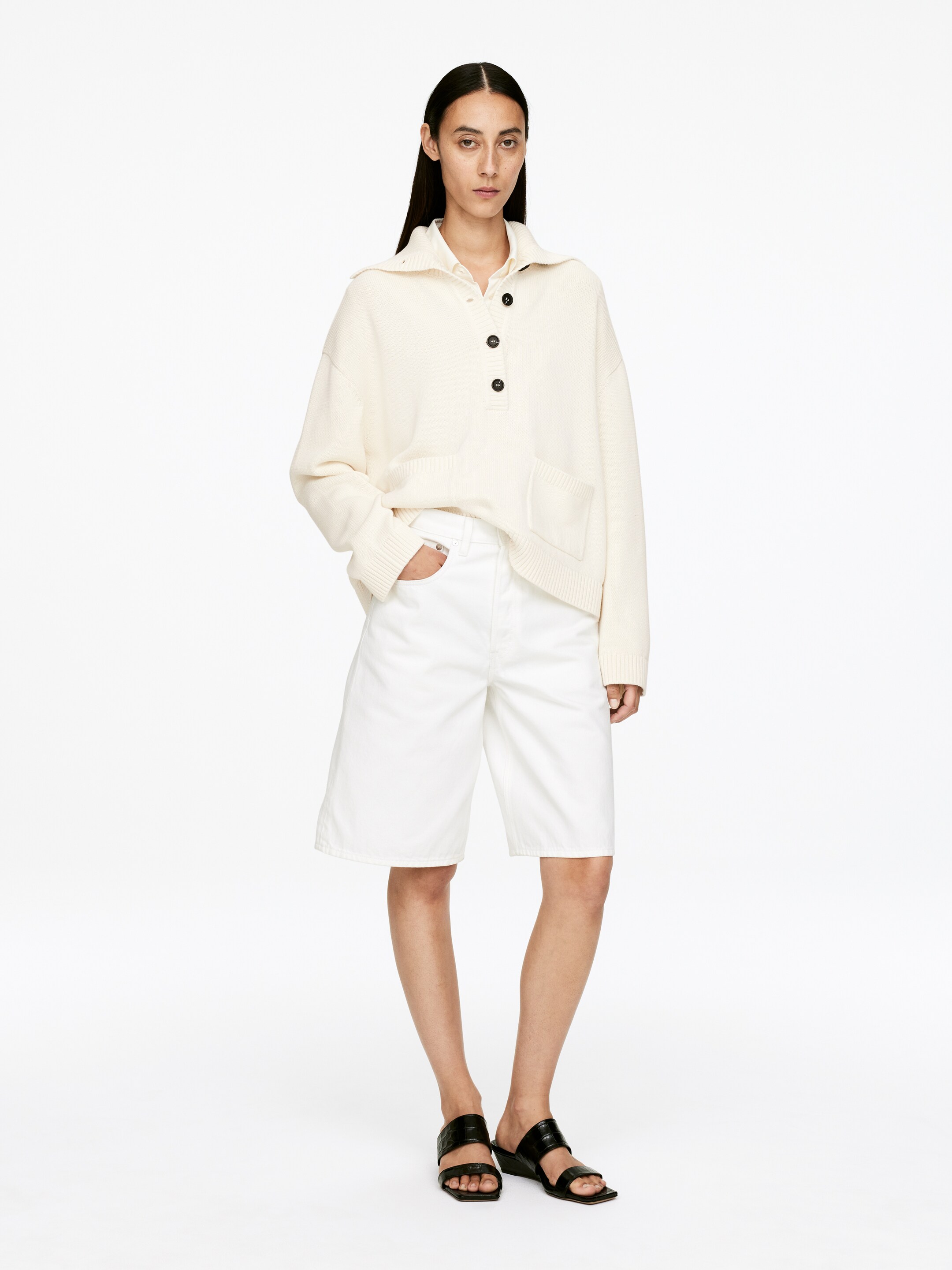 Grösseres Bild ansehen: Pullover mit hohem Kragen - Hellbeige - DAMEN | H&M CH 4