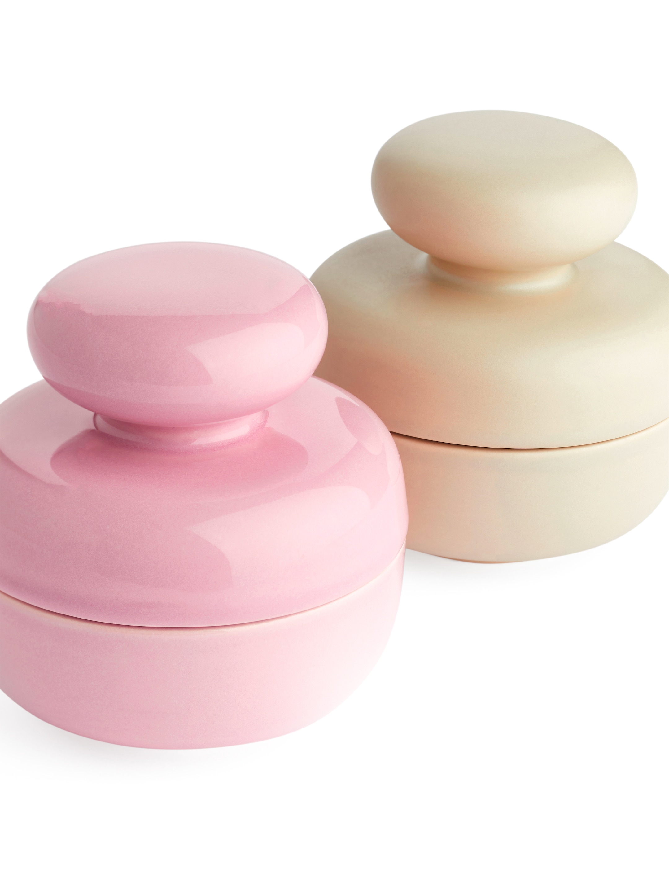 Zobacz większy obraz: Ceramiczny pojemnik 10 cm - Jasny beż - HOME | H&M PL 2