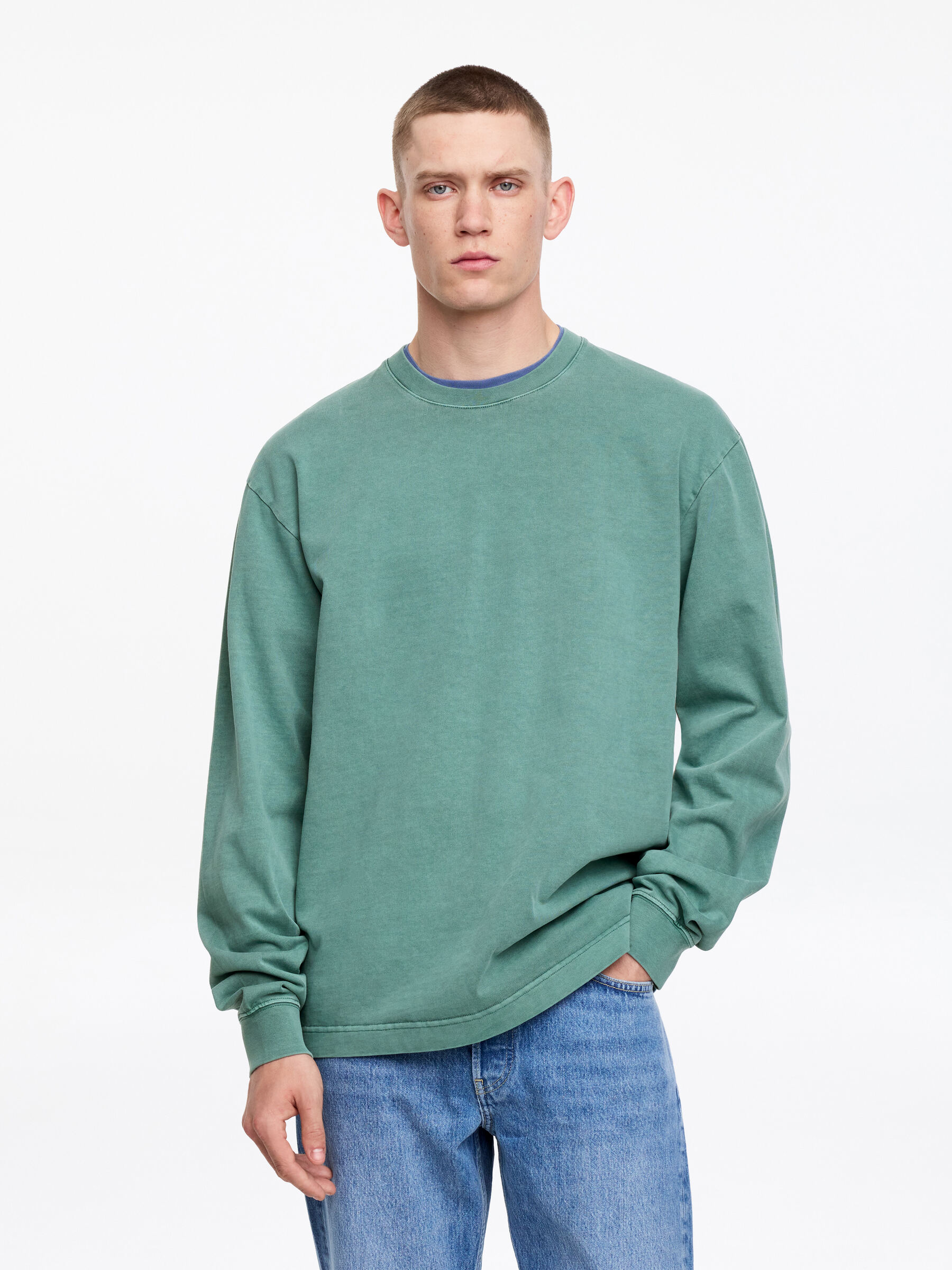 Langarmshirt-#5D7470-19353