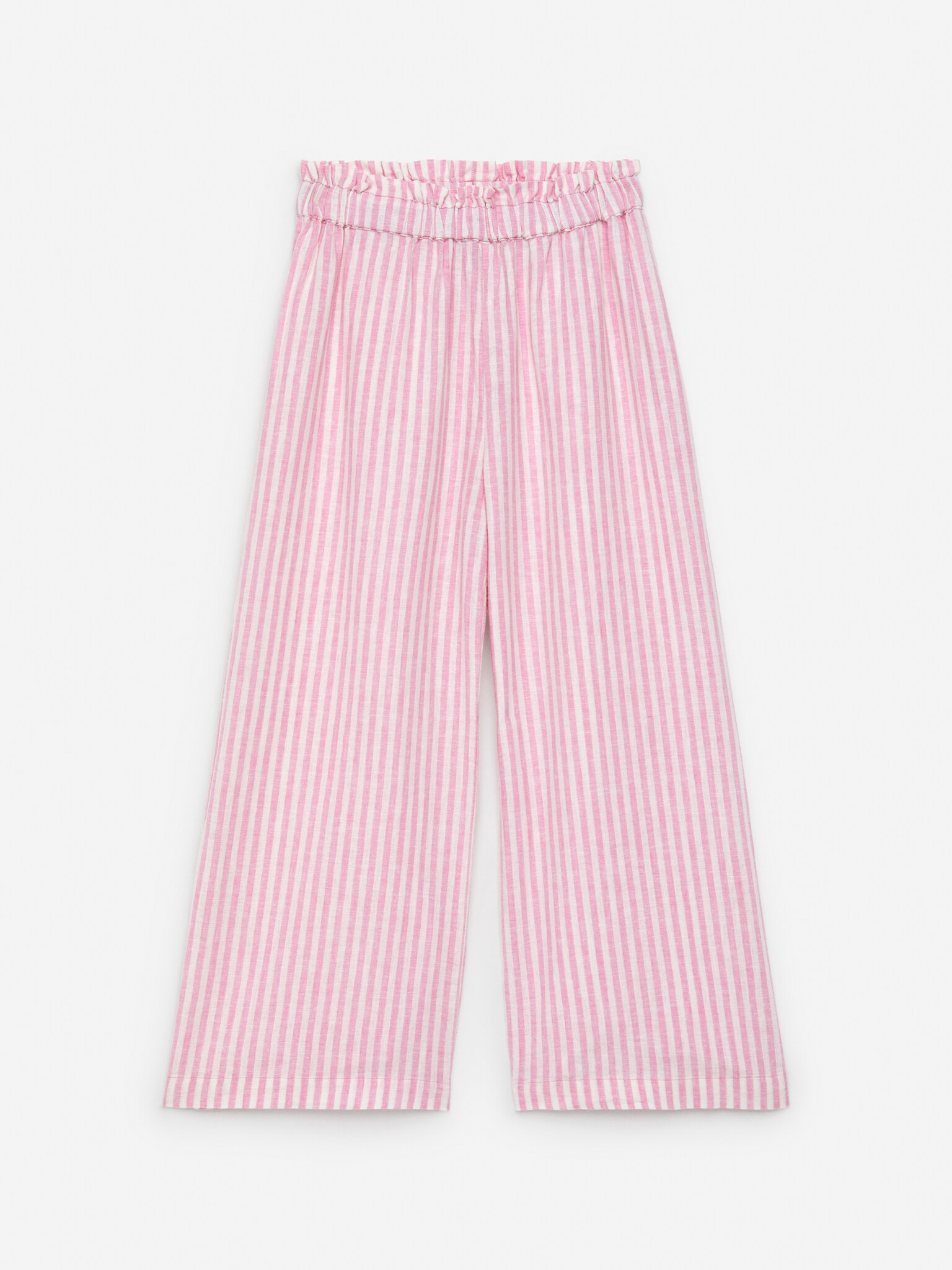 Pantaloni in lino dalla vestibilità rilassata - Rosa/Bianco sporco/Blu/Bianco