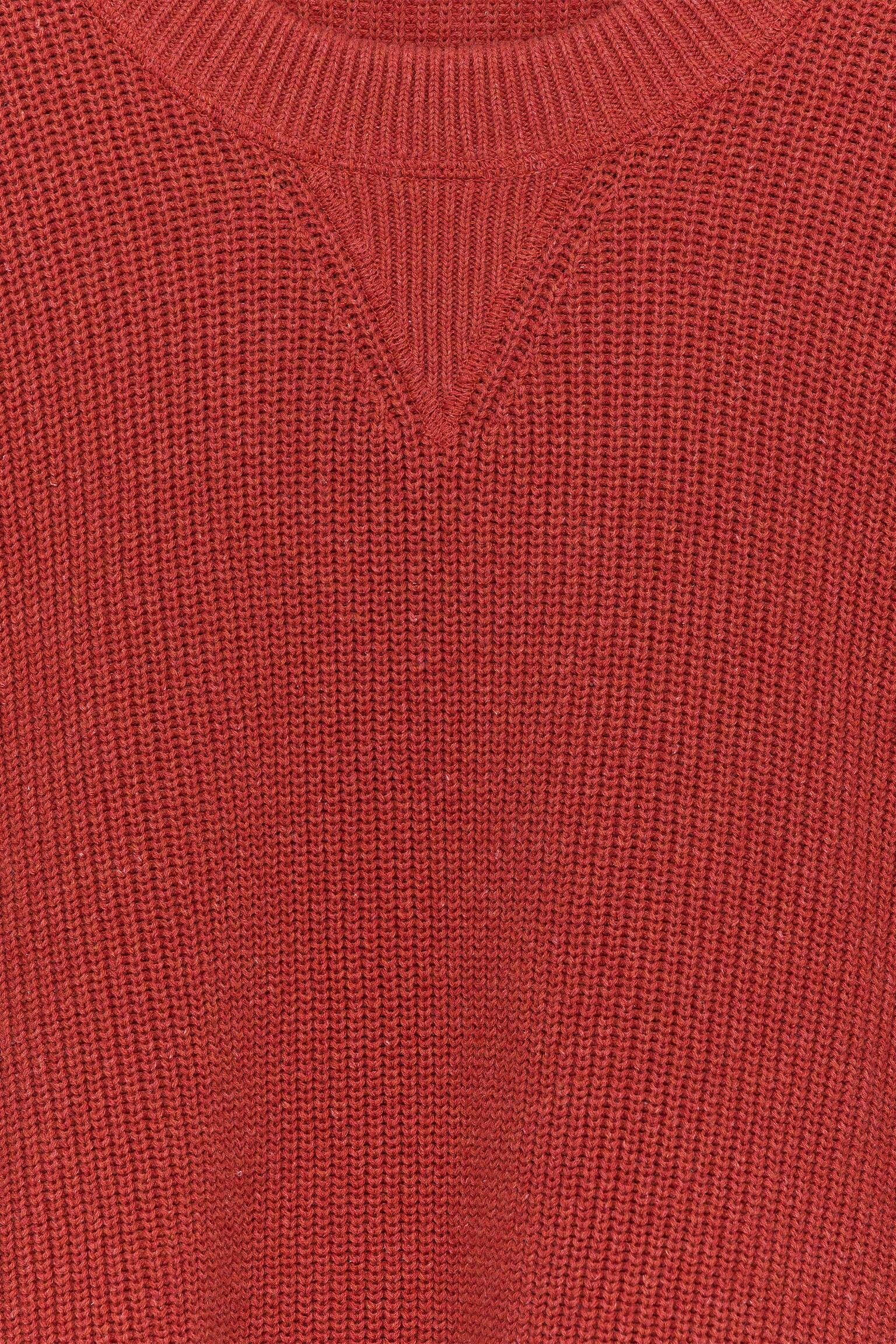 Tröja i bomulls- och linneblandning - Röd/Blå - 3