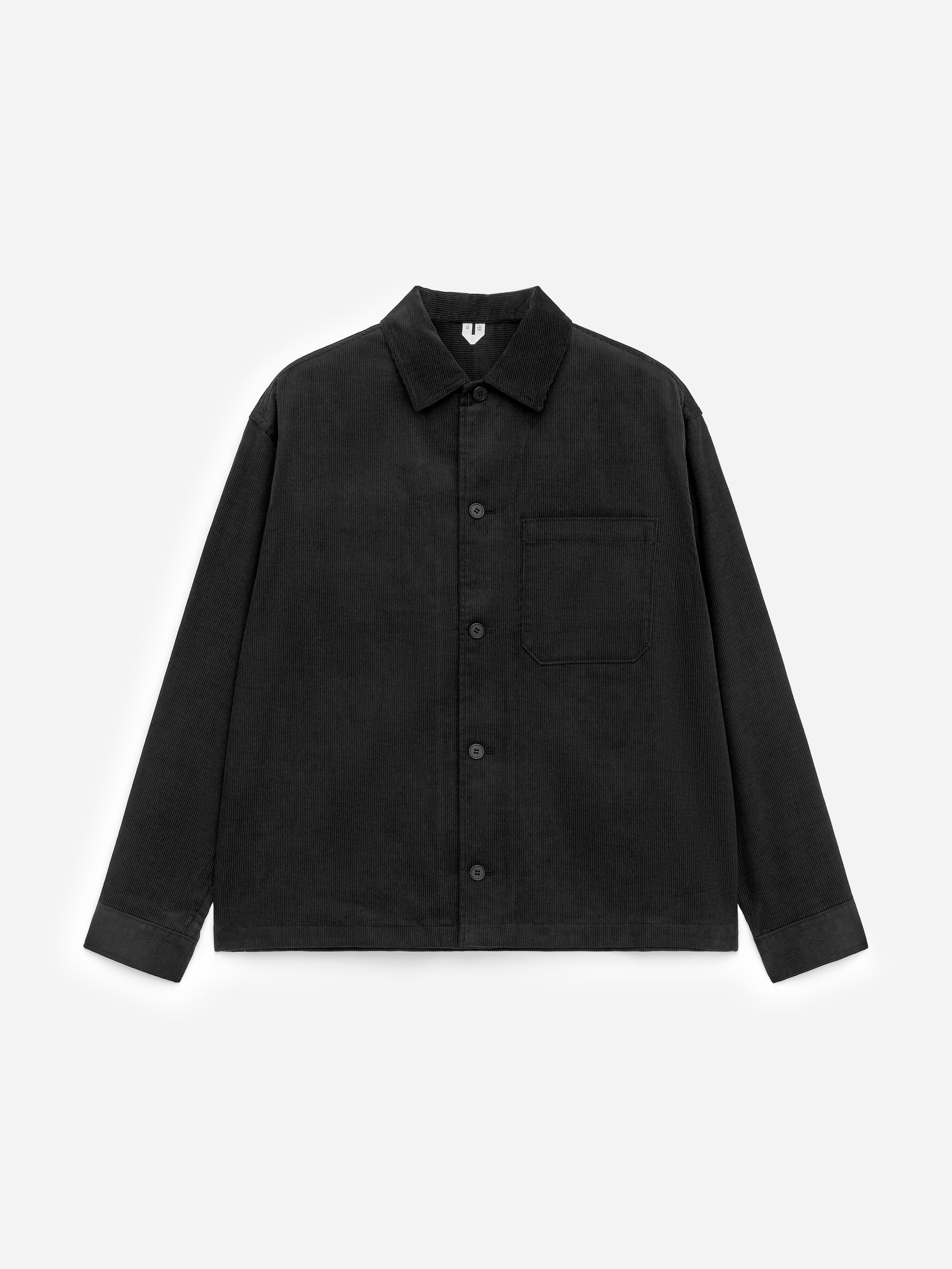 Corduroy Overshirt-Black-17645