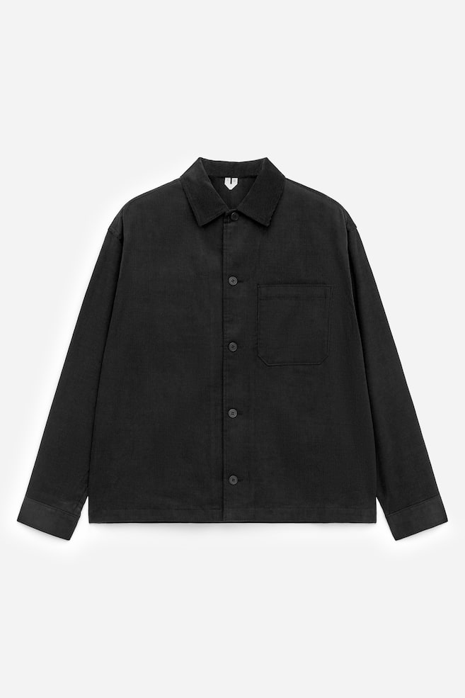 Corduroy Overshirt - Black - 1