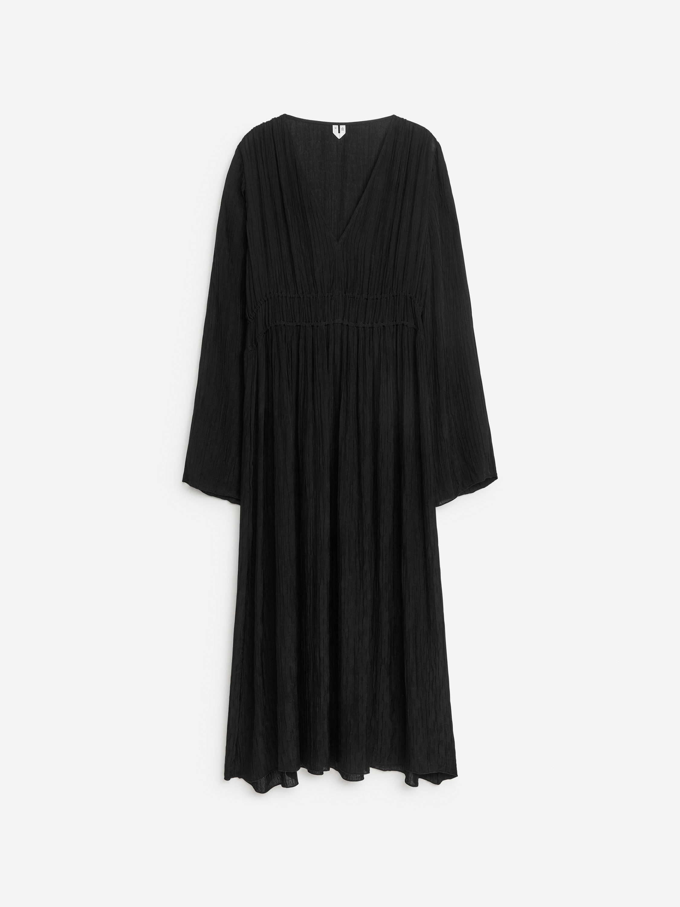 V-Neck Dress-Black-6788