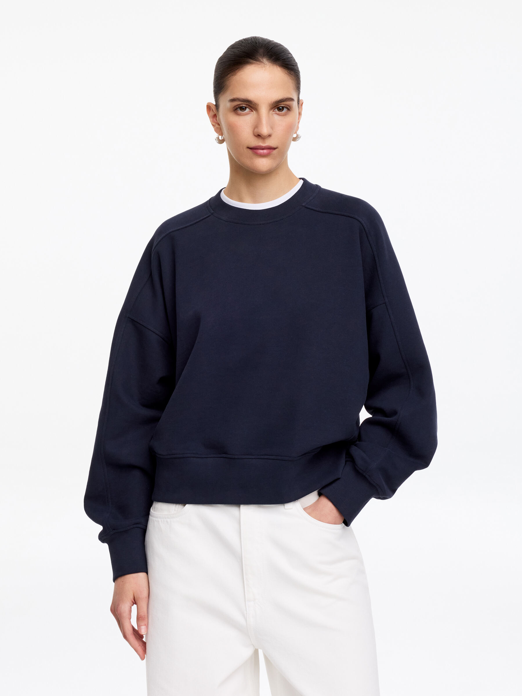 Terry Cotton Sweatshirt-#0A041F-19491