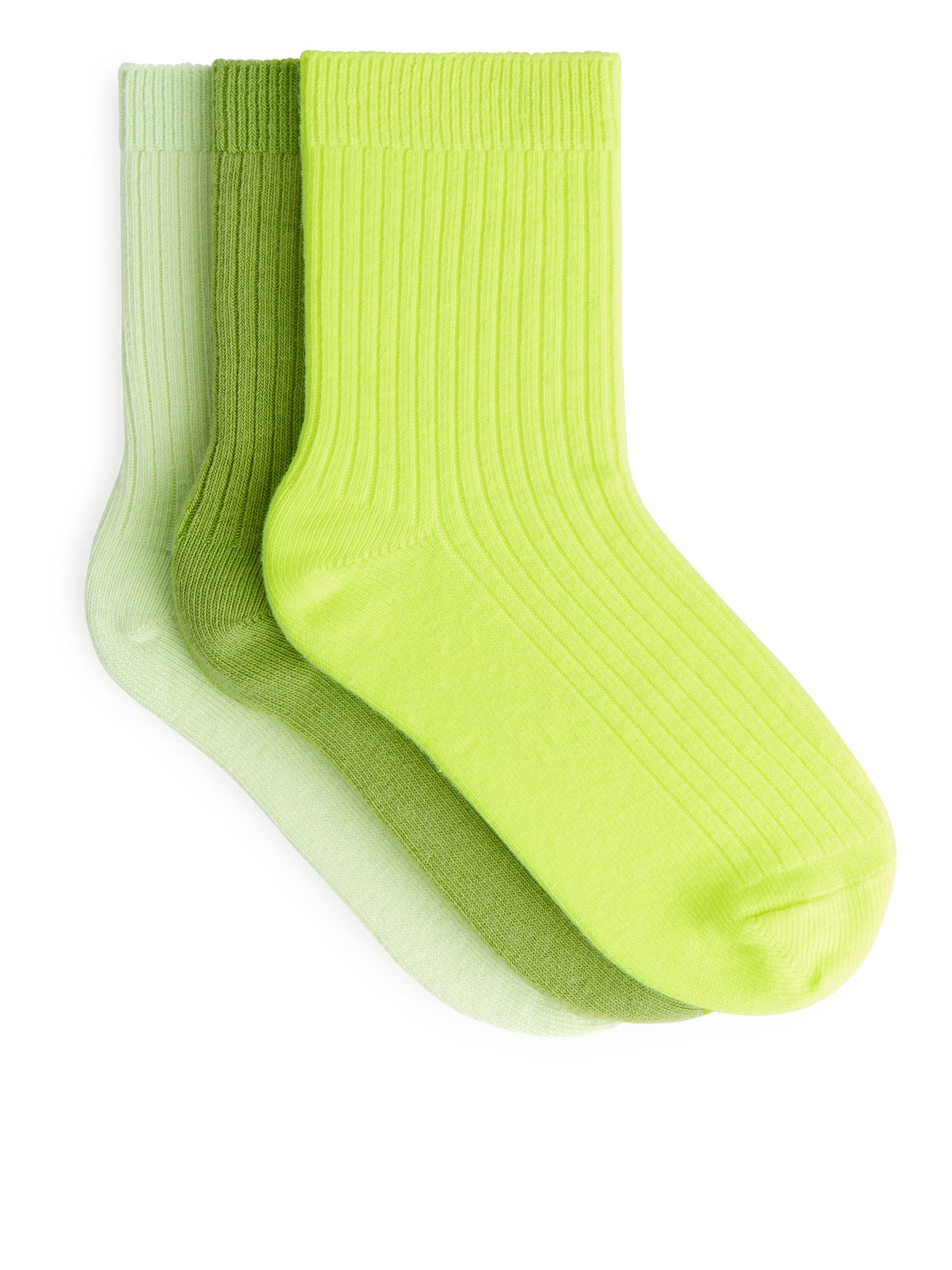 Rippstricksocken, 3 Paare - Grün - Regular Fit - Kinder - StillMedia/DescriptiveStillLife - 1